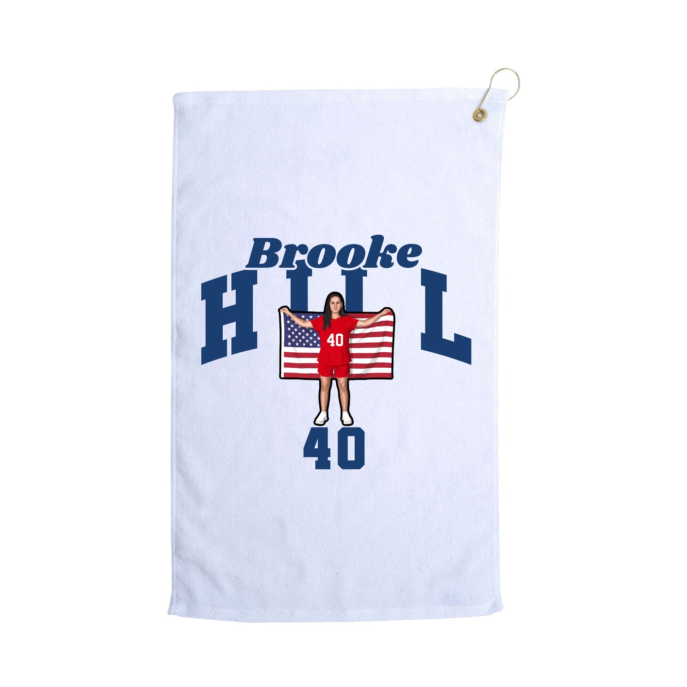 Golf Towel — Signature Arch in White