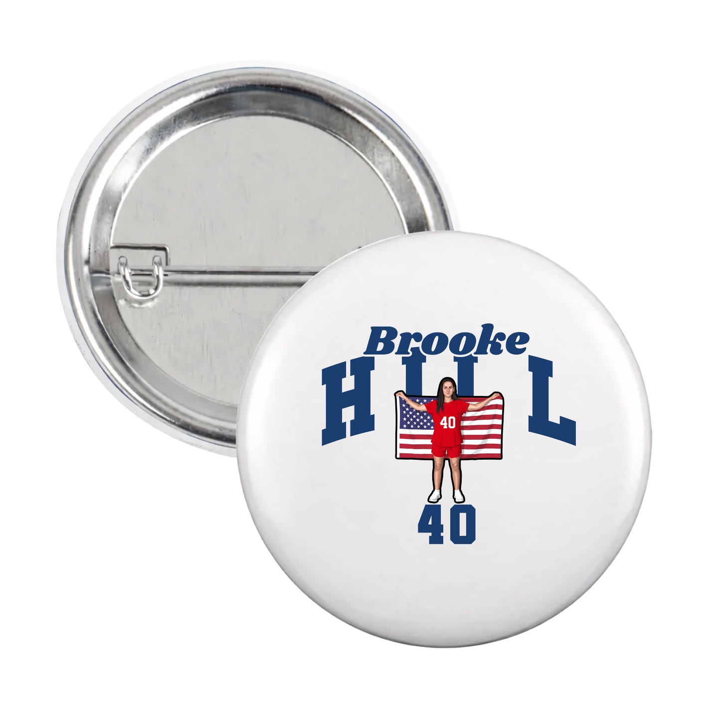 Game Day Button — Signature Arch in White