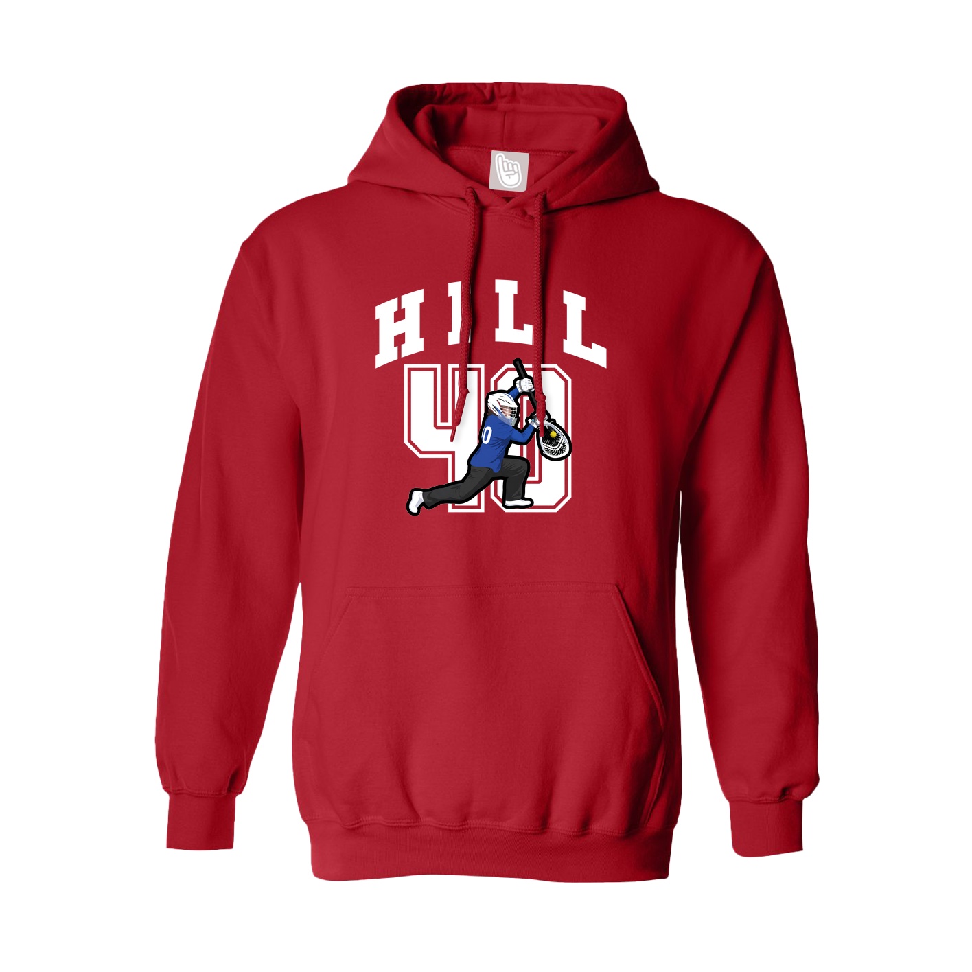 Youth Hoodie — Number in Red