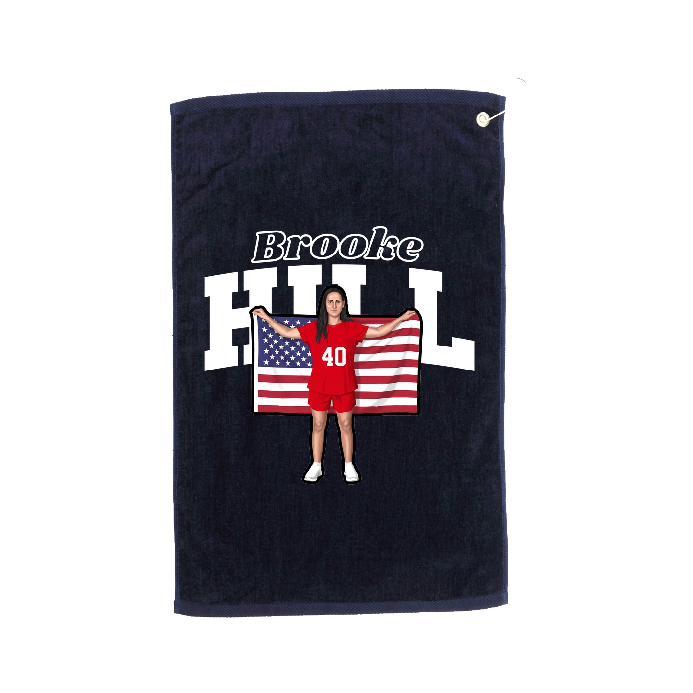 Golf Towel — Name Arch in Navy