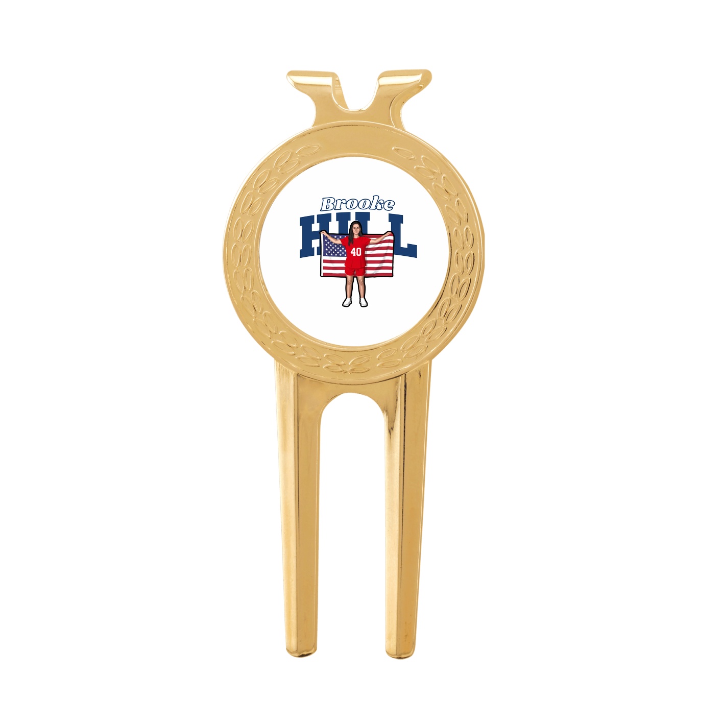 Divot Tool with Ball Marker — Name Arch in Classic