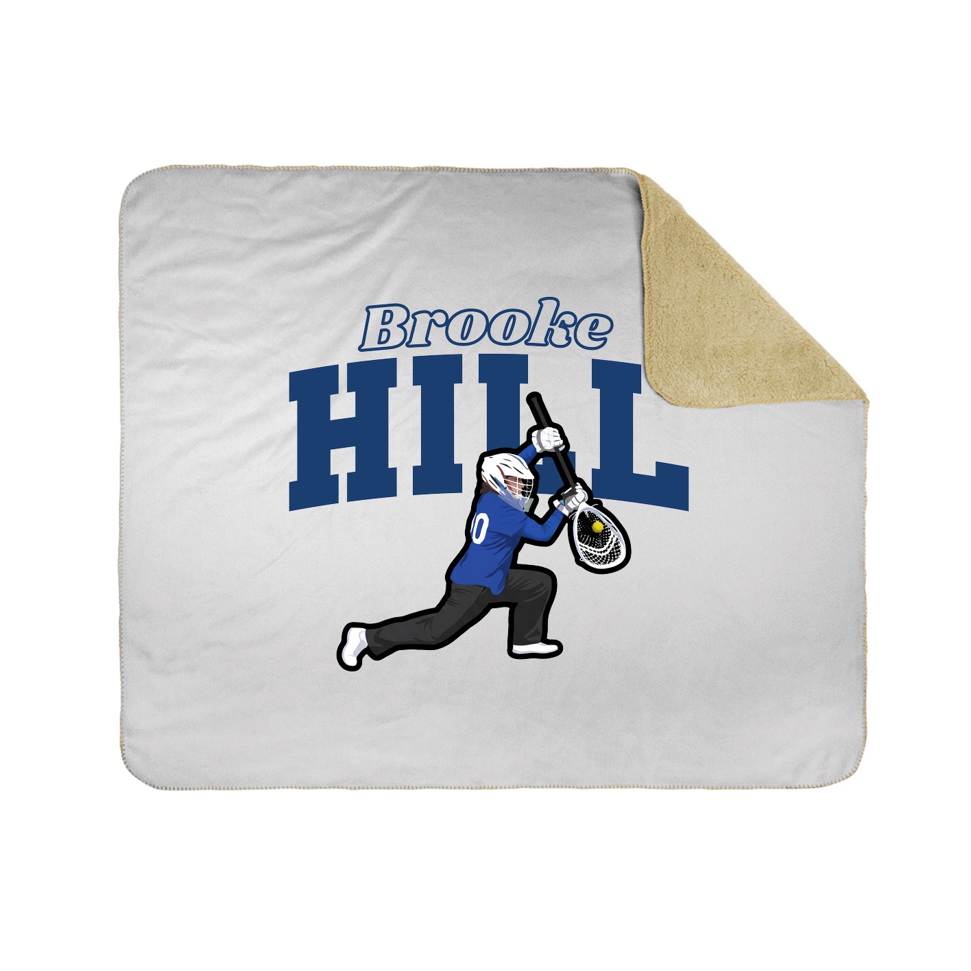 Throw Blanket — Name Arch in White