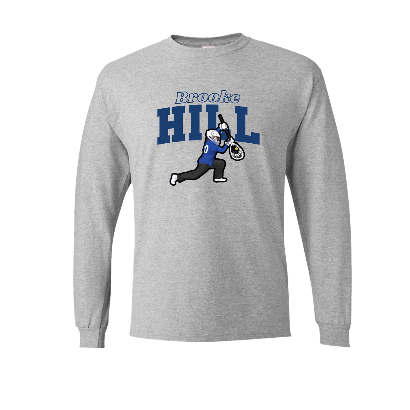 Long Sleeve Tee — Name Arch in Grey