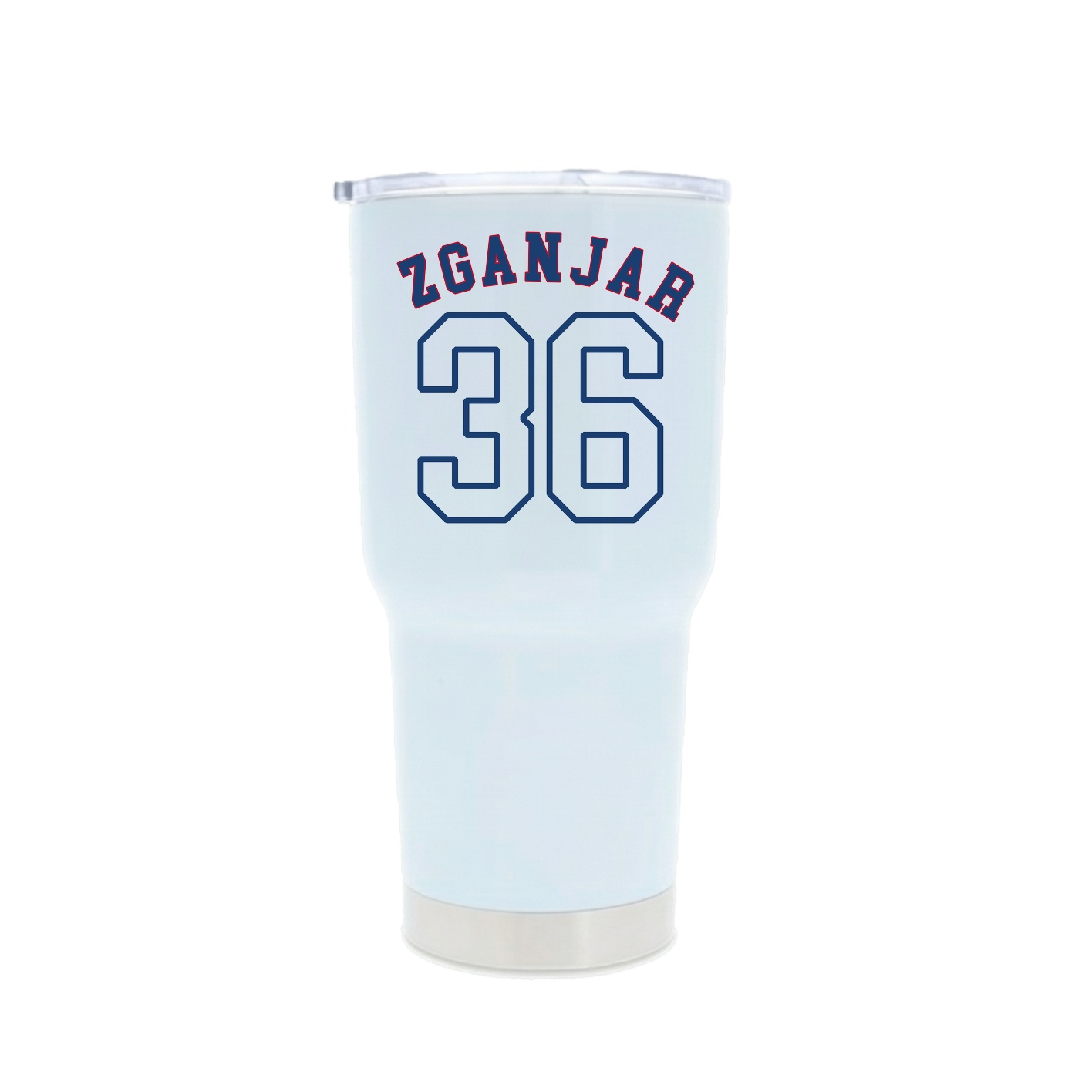 30oz Stainless Steel Tumbler — Shirsey Arch in White