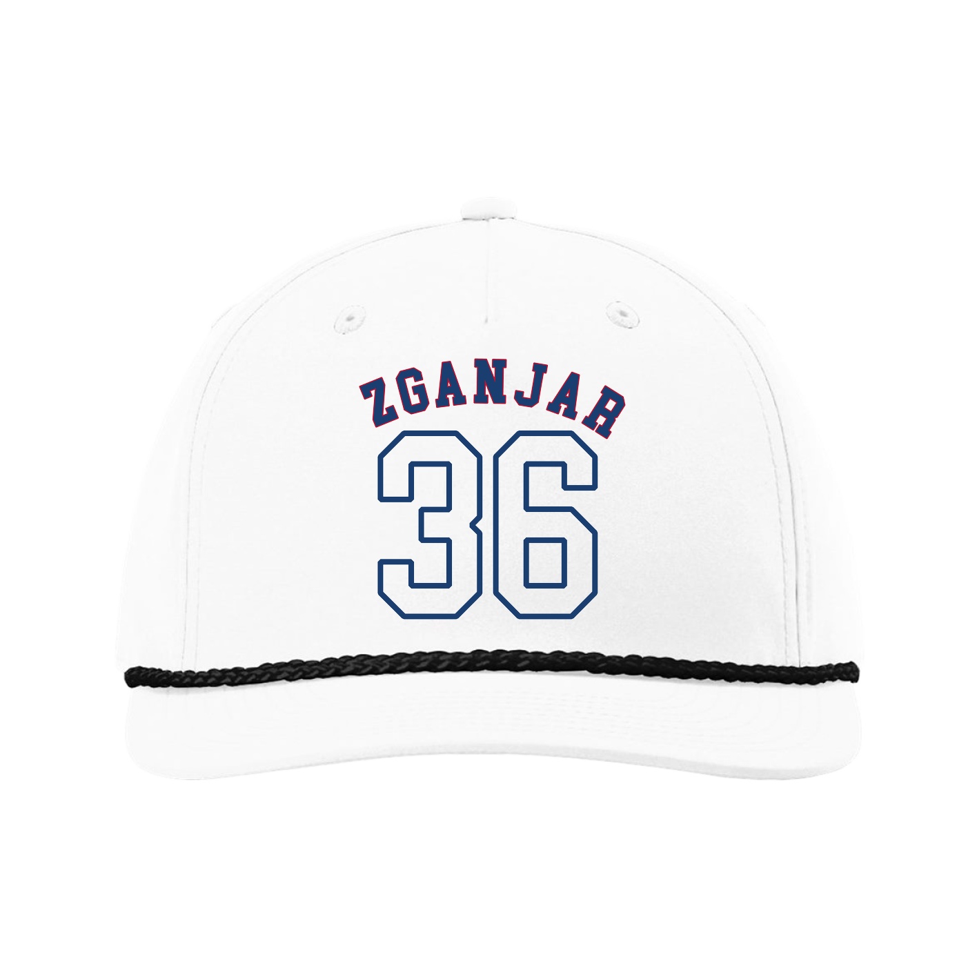 Five-Panel Classic Rope Cap — Shirsey Arch in White