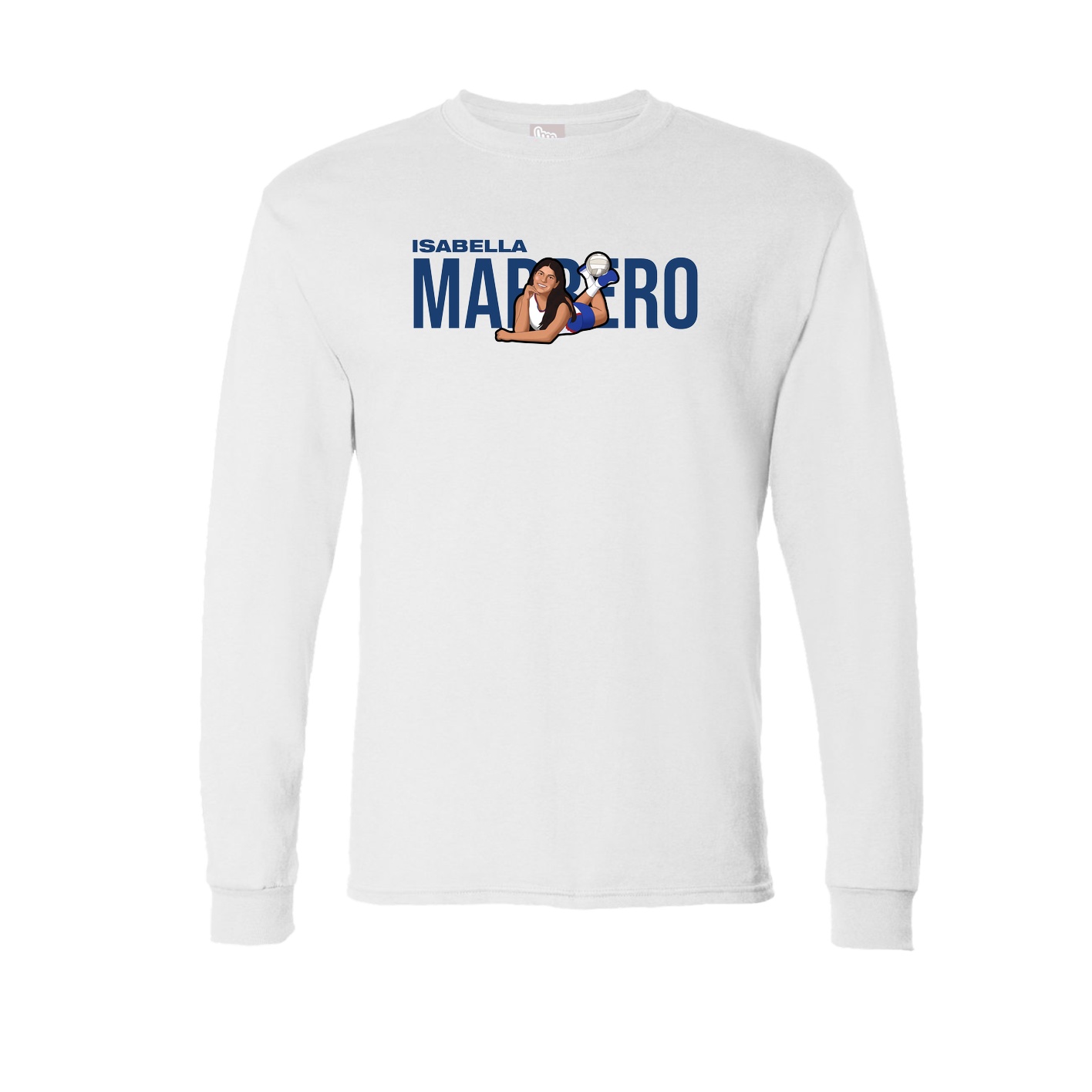 Long Sleeve Tee — Player Name in White
