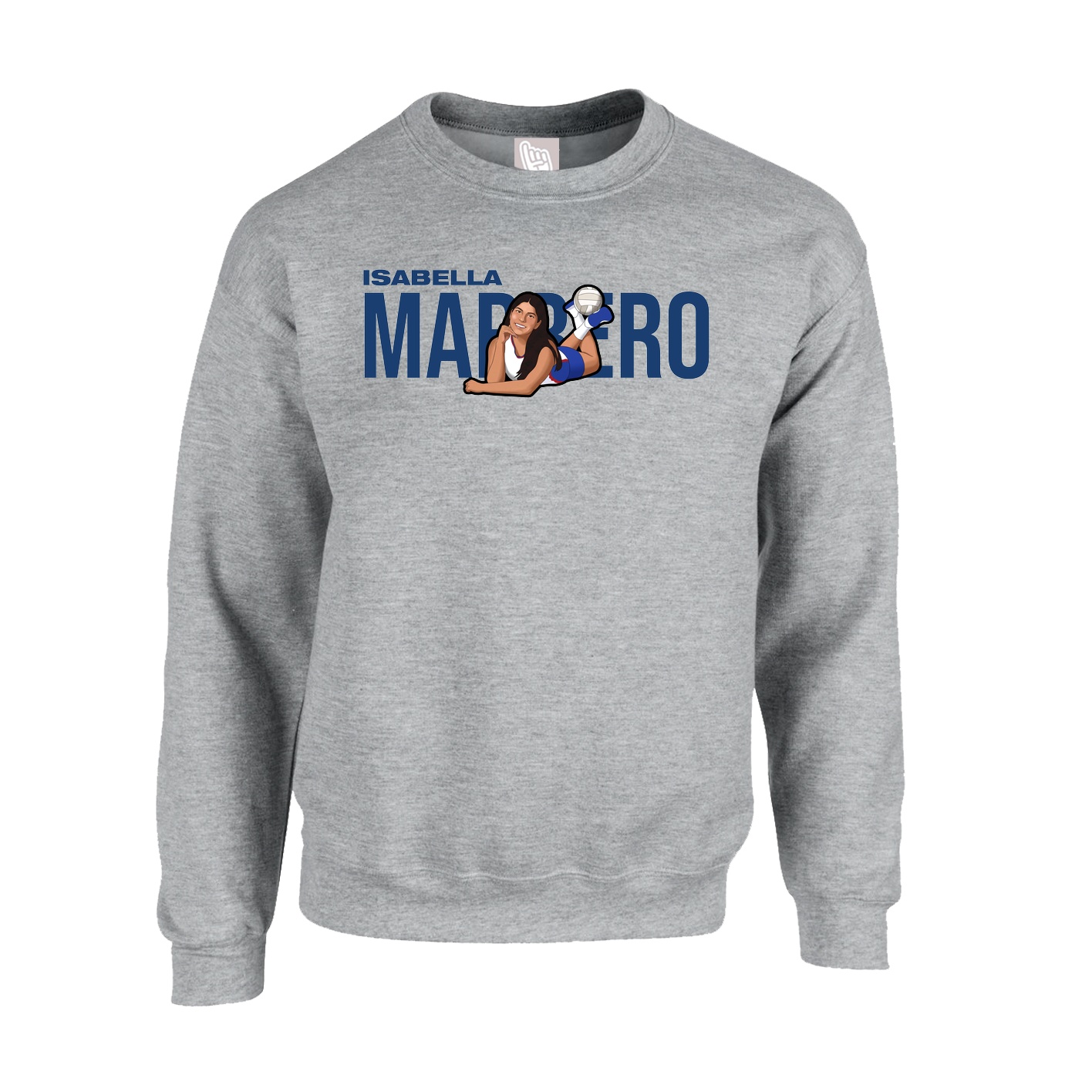 Fleece Crew — Player Name in Grey