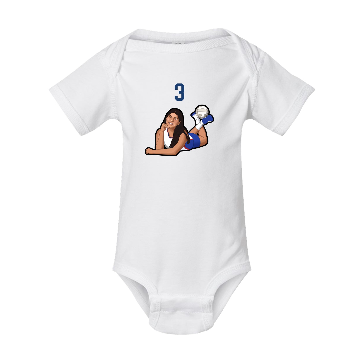 Baby Onesie — Number Top in White