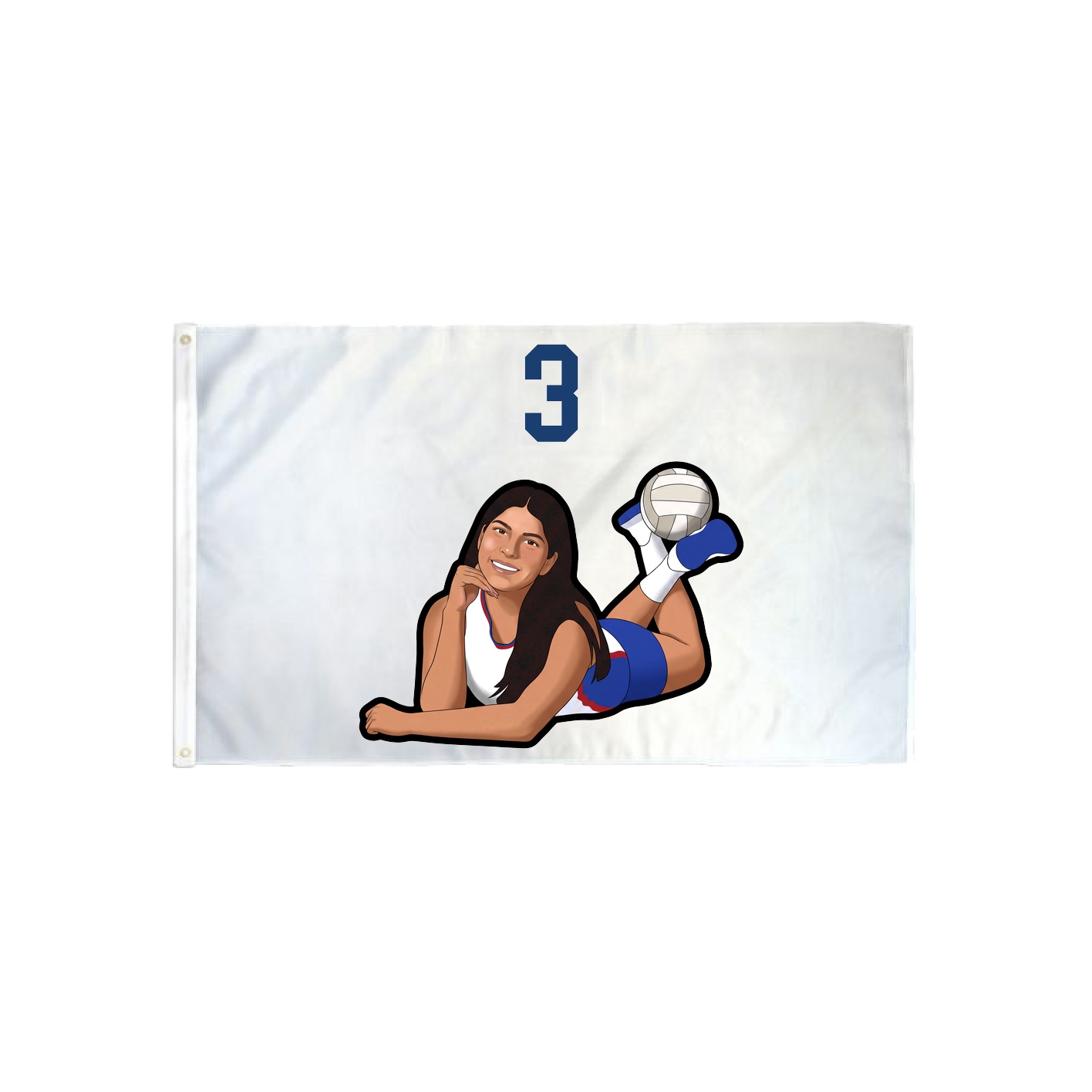 3x5 Flag — Number Top in Classic