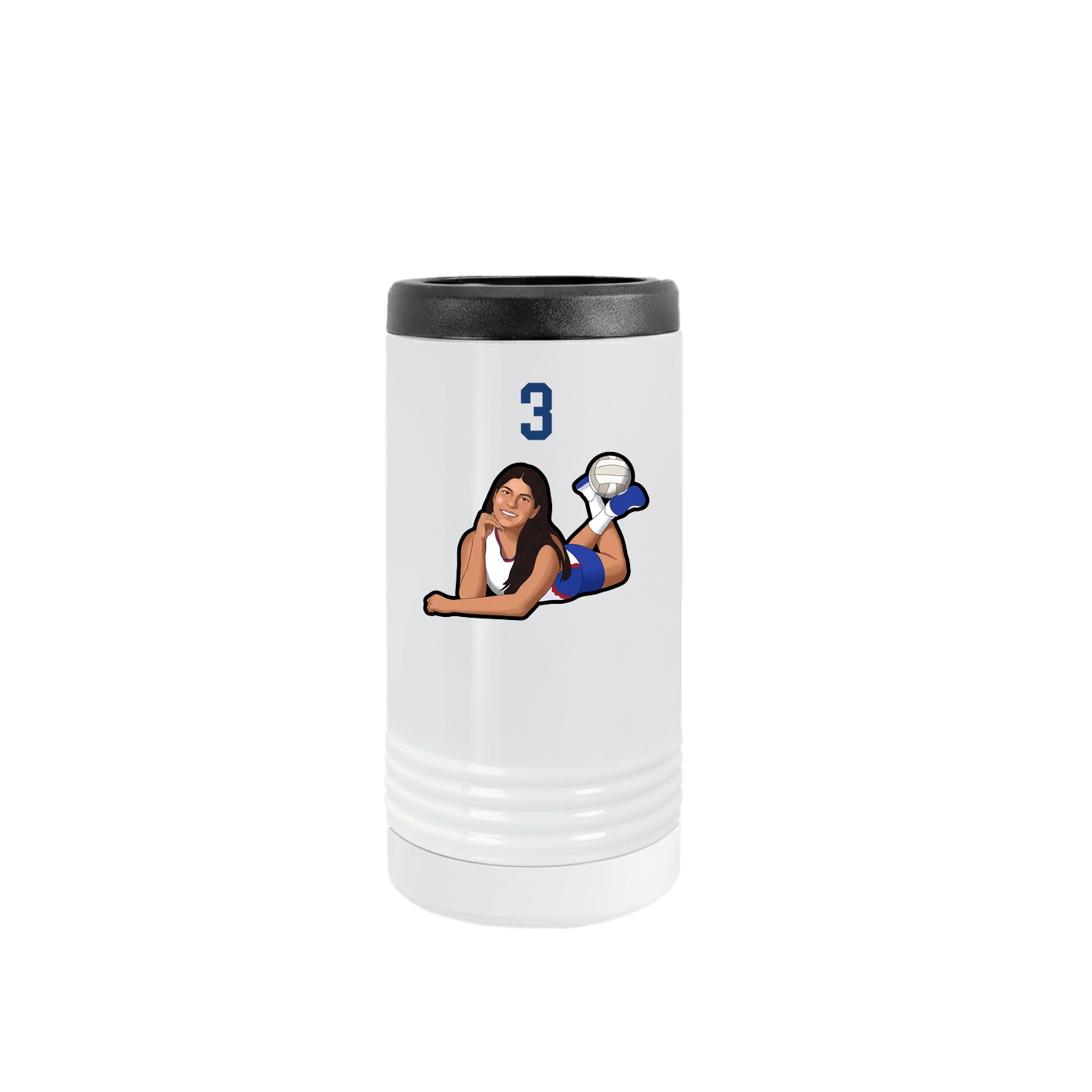Slim Beverage Holder — Number Top in White