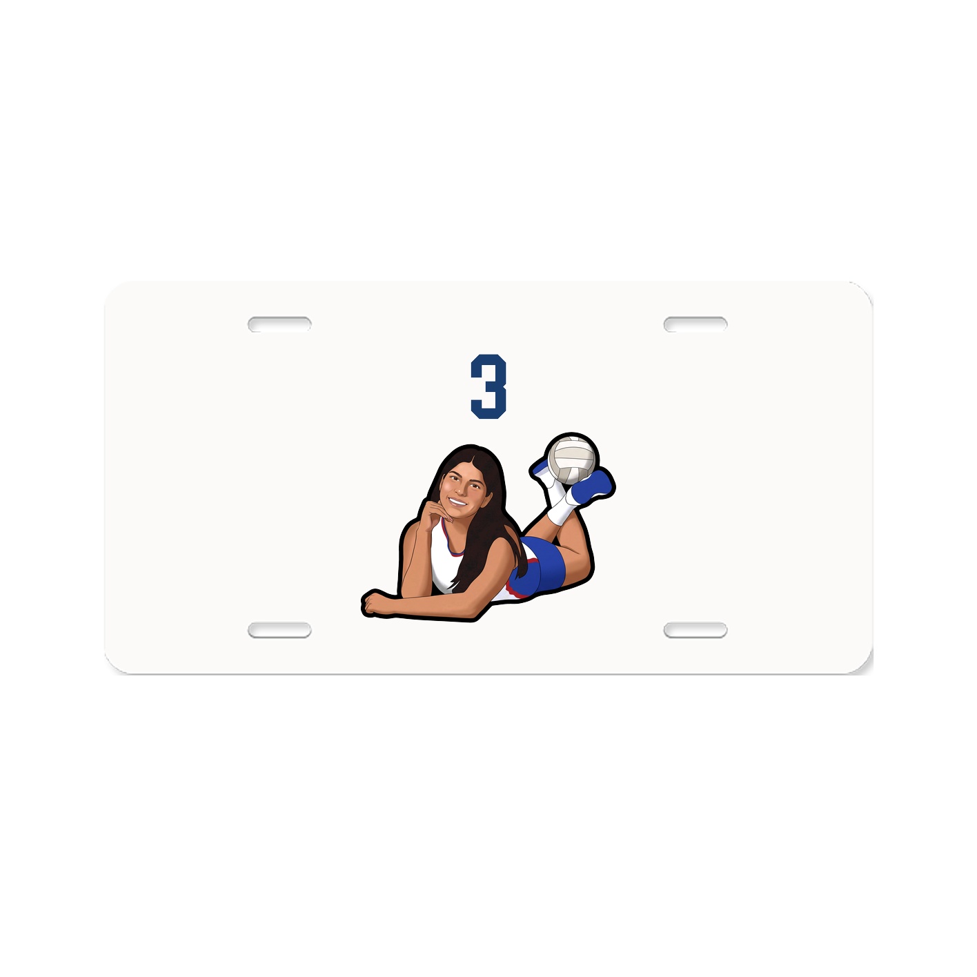 License Plate — Number Top in Classic