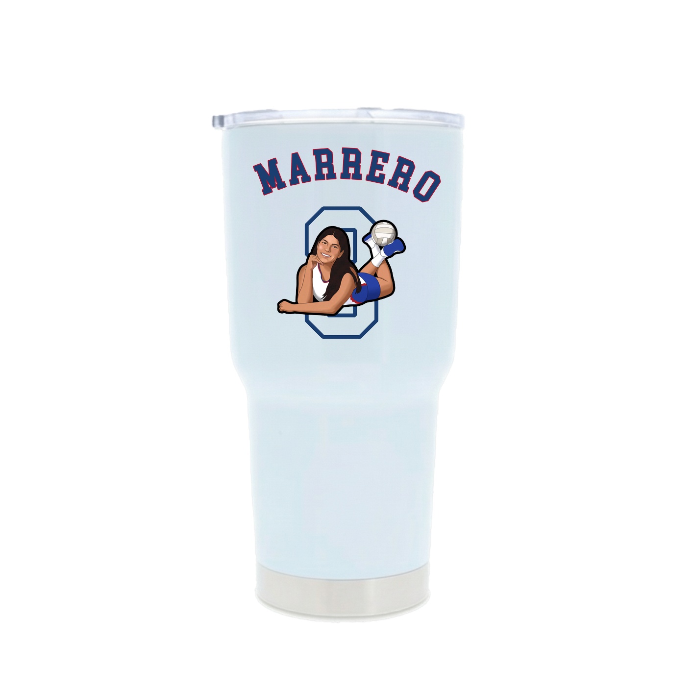 30oz Stainless Steel Tumbler — Shirsey Arch in White
