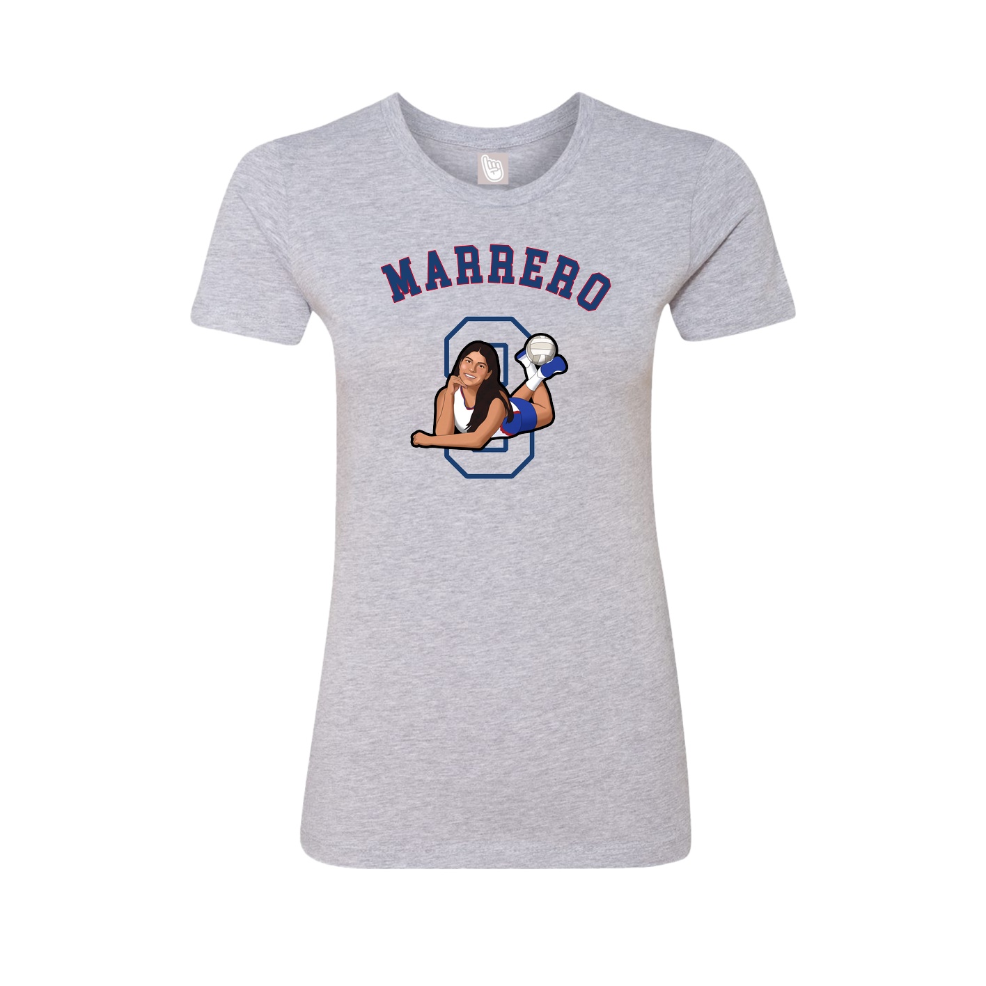 Fitted Women's Tee — Shirsey Arch in Grey