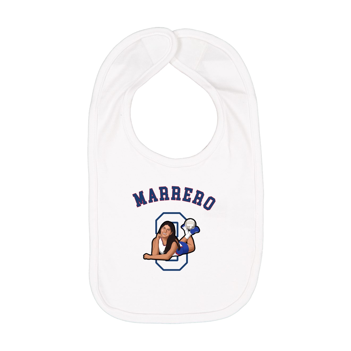 Infant Bib — Shirsey Arch in White