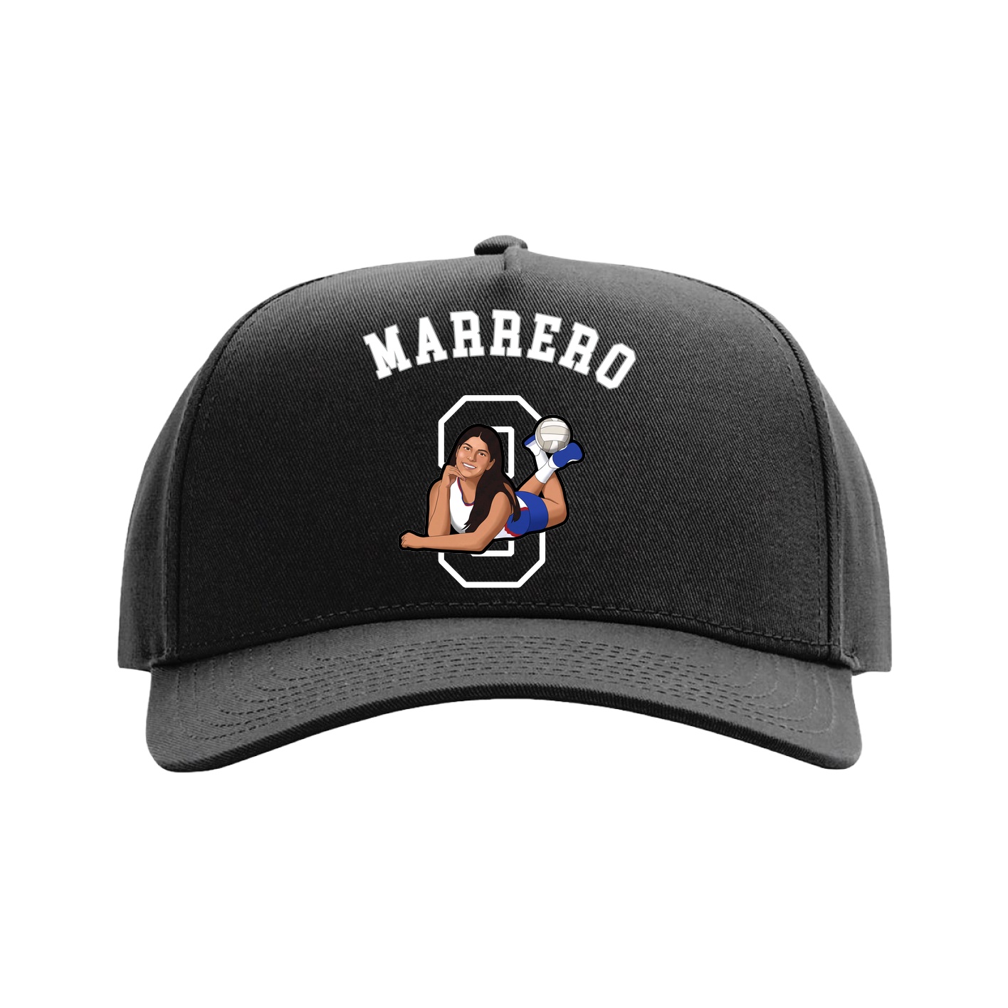 Full Fabric Five-Panel Champ Cap — Shirsey Arch in Black