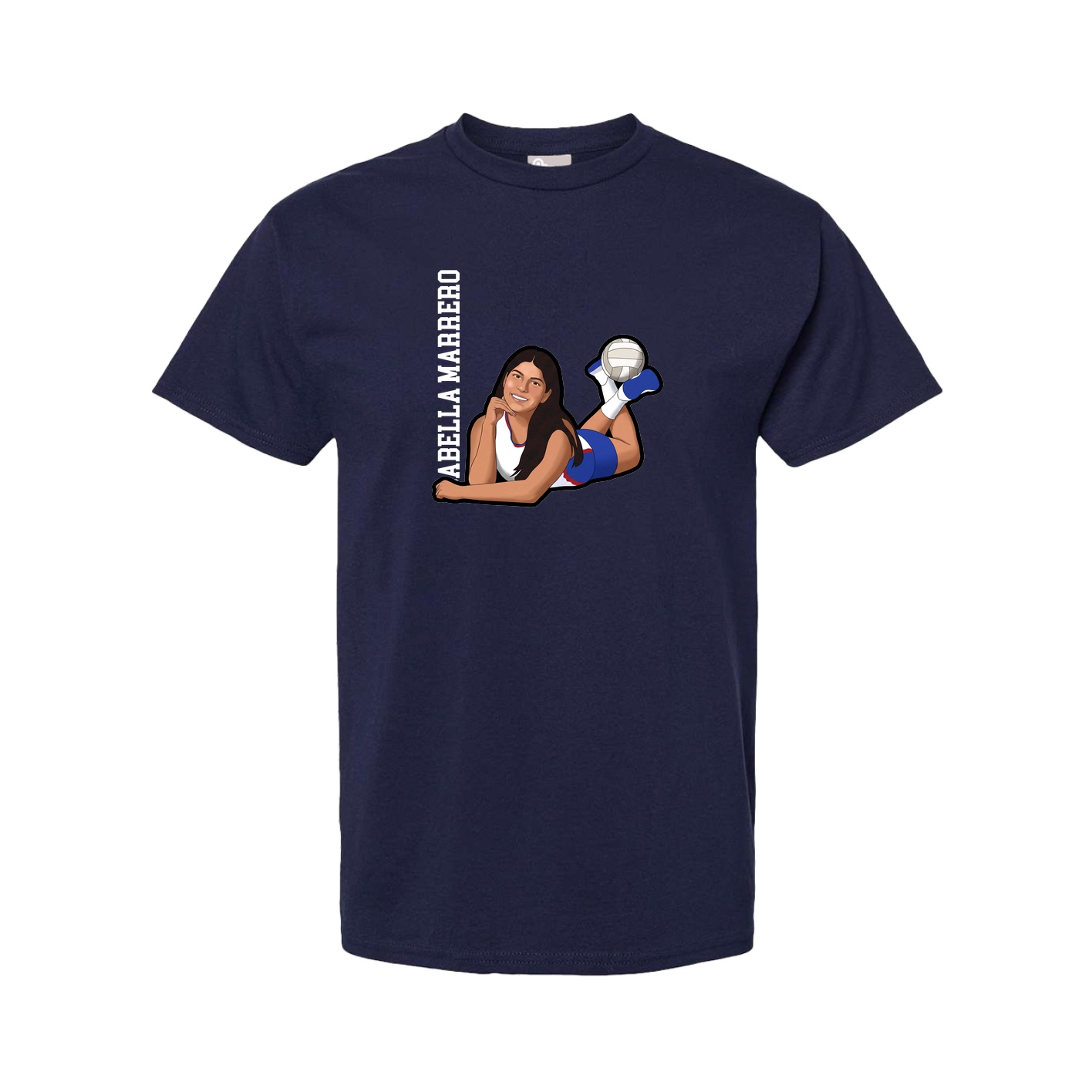 Youth Tee — Name Vertical in Navy
