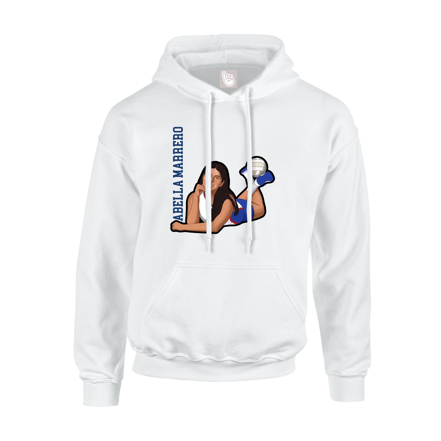 Youth Hoodie — Name Vertical in White