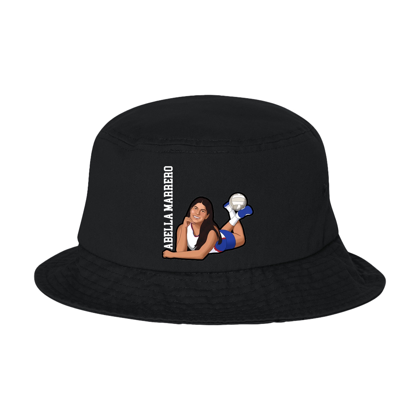 Bucket Cap — Name Vertical in Black