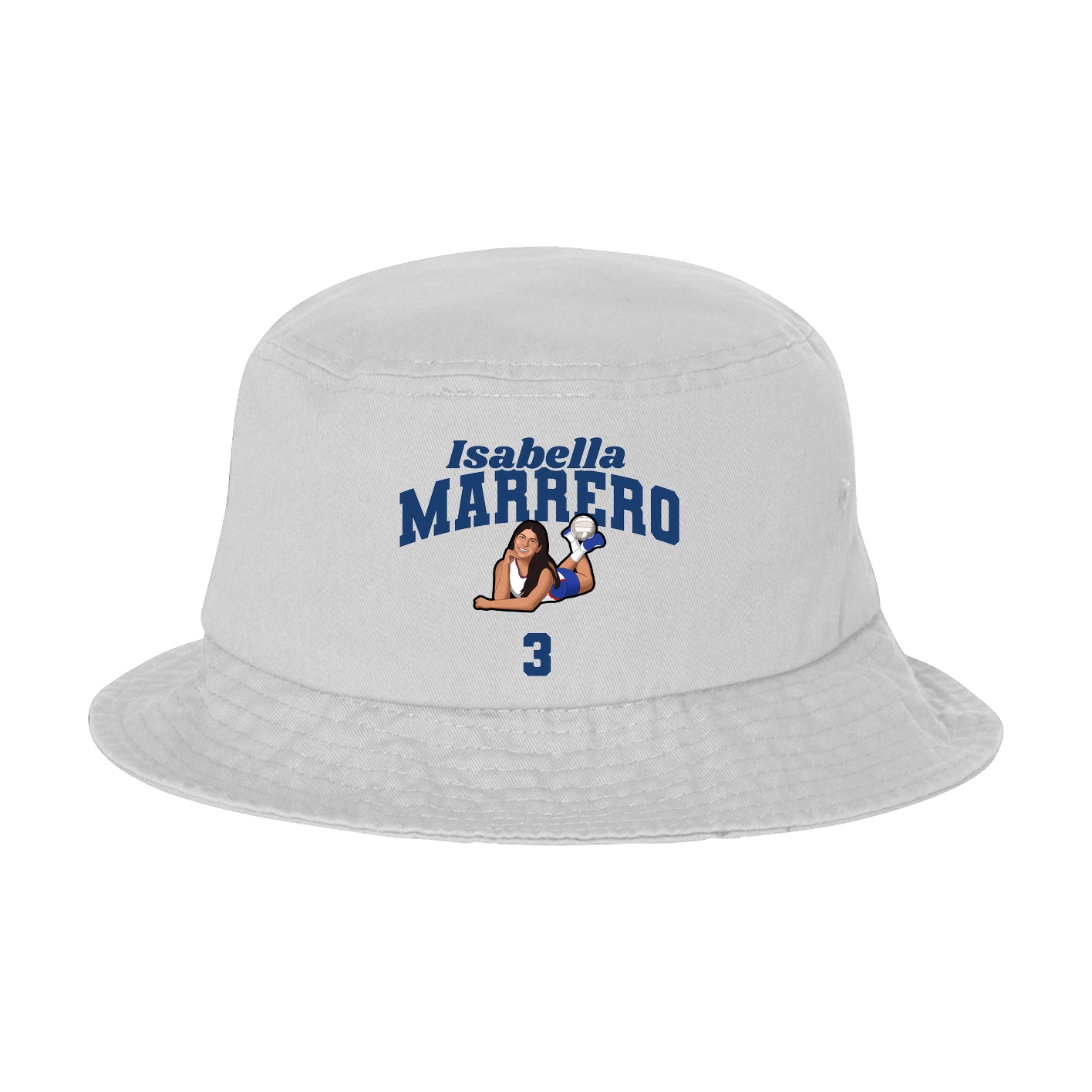 Bucket Cap — Signature Arch in White