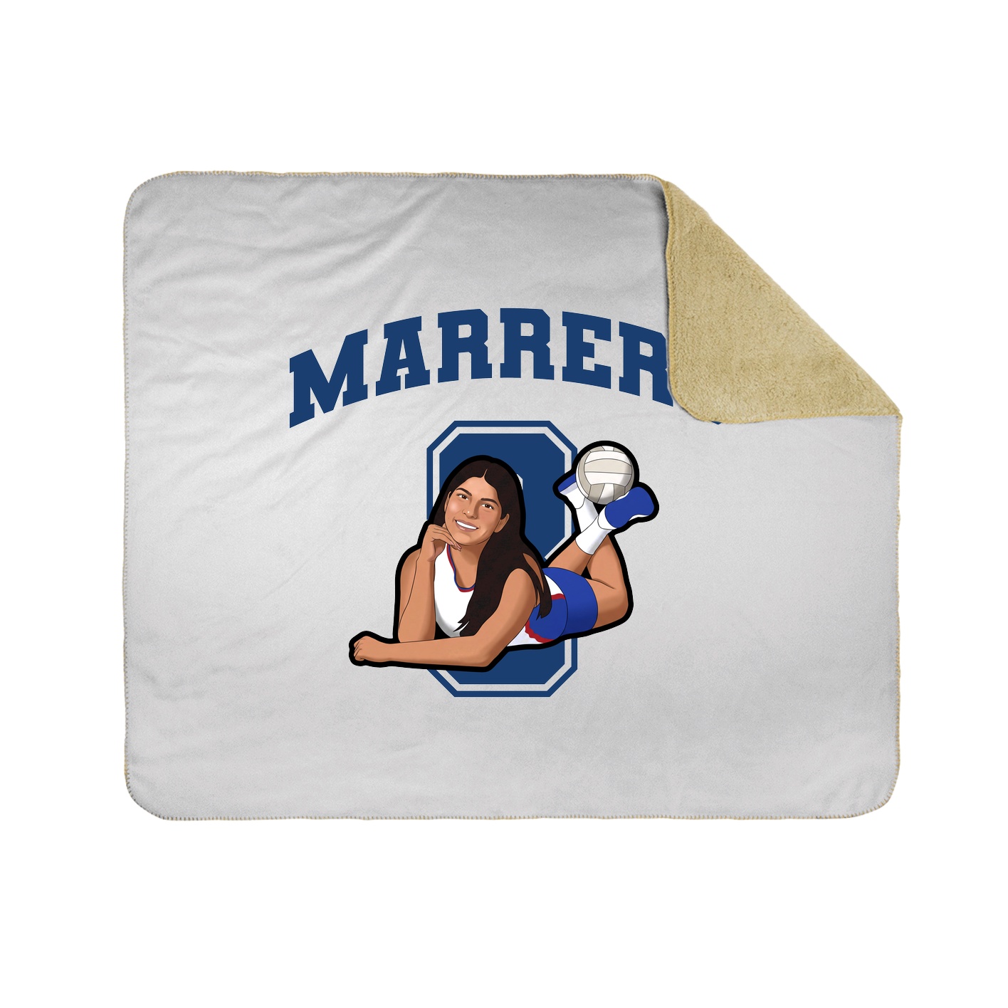 Throw Blanket — Number in White