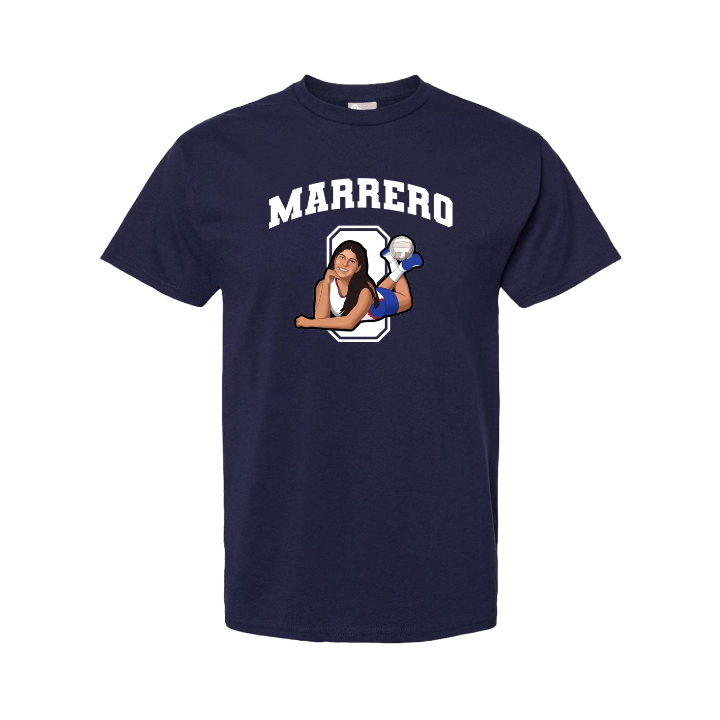 Youth Tee — Number in Navy