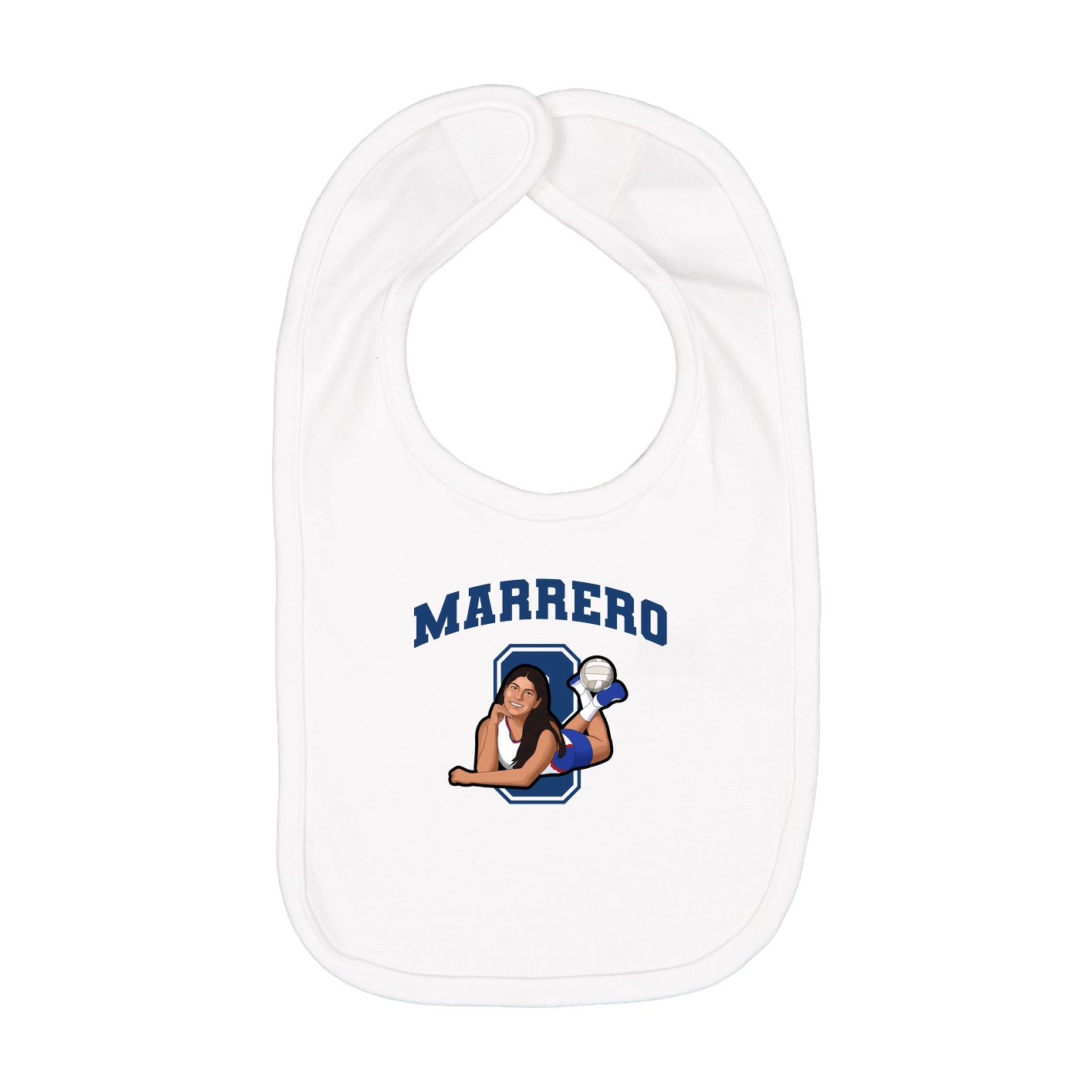 Infant Bib — Number in White