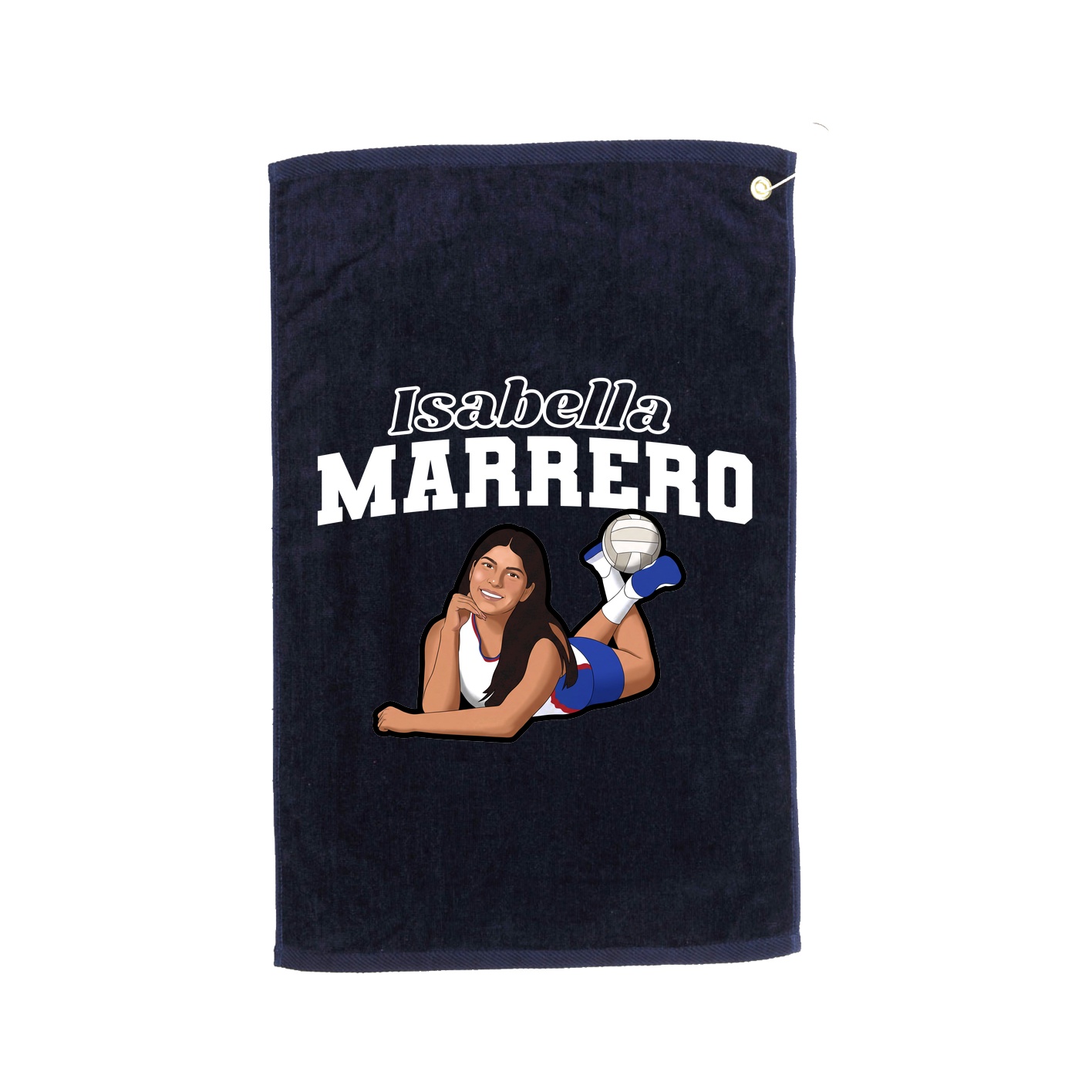 Golf Towel — Name Arch in Navy