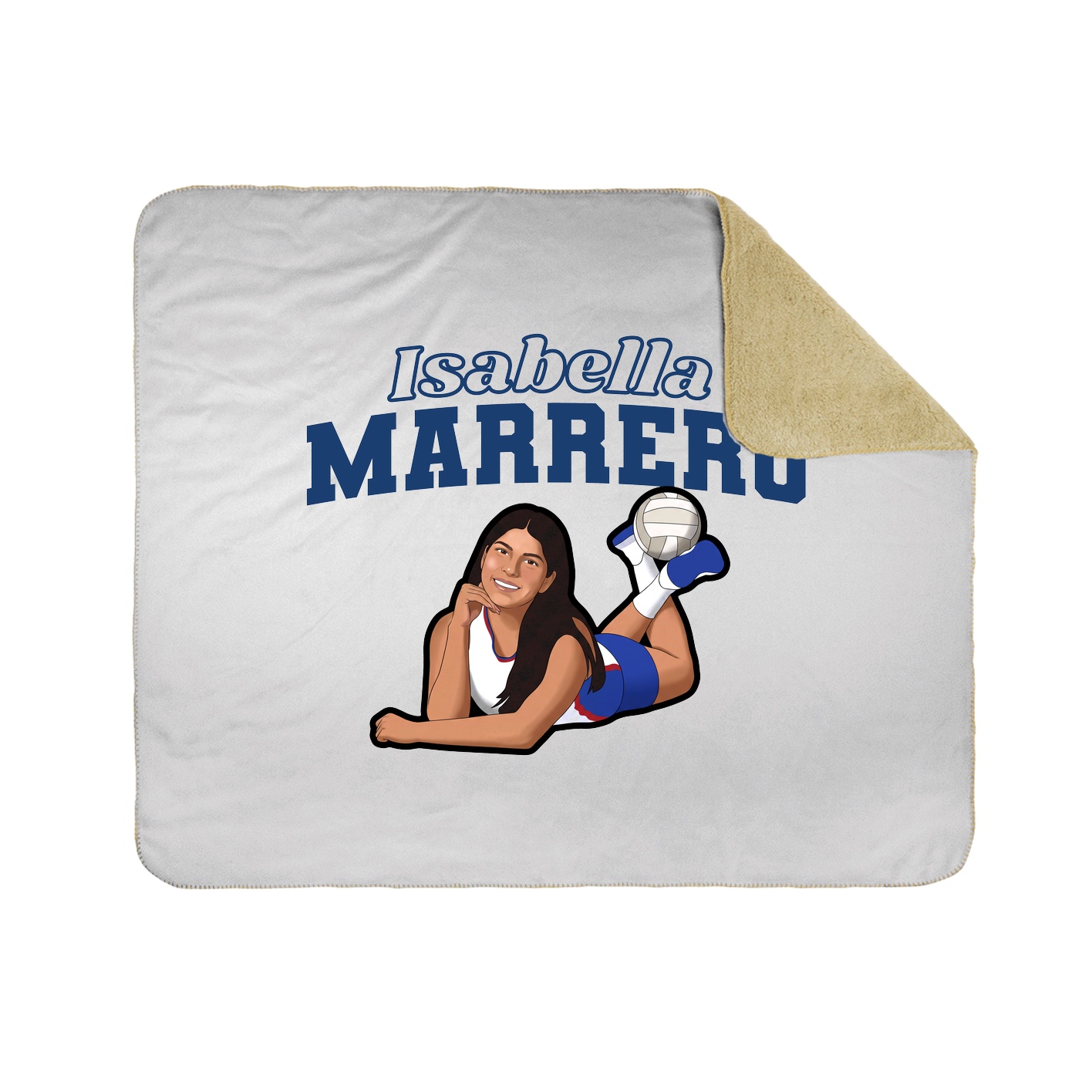 Throw Blanket — Name Arch in White