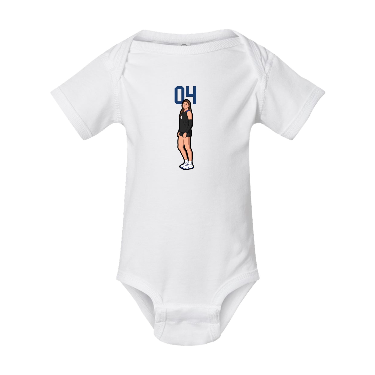 Baby Onesie — Number Top in White