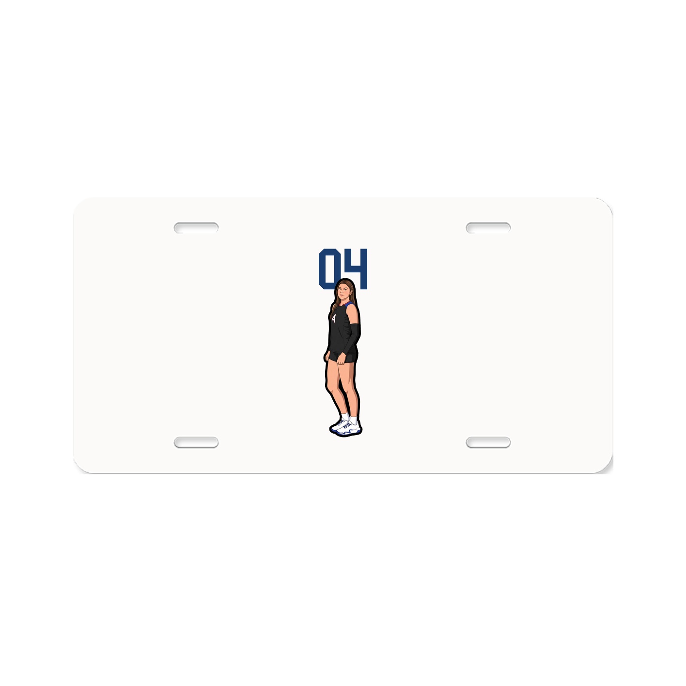 License Plate — Number Top in Classic