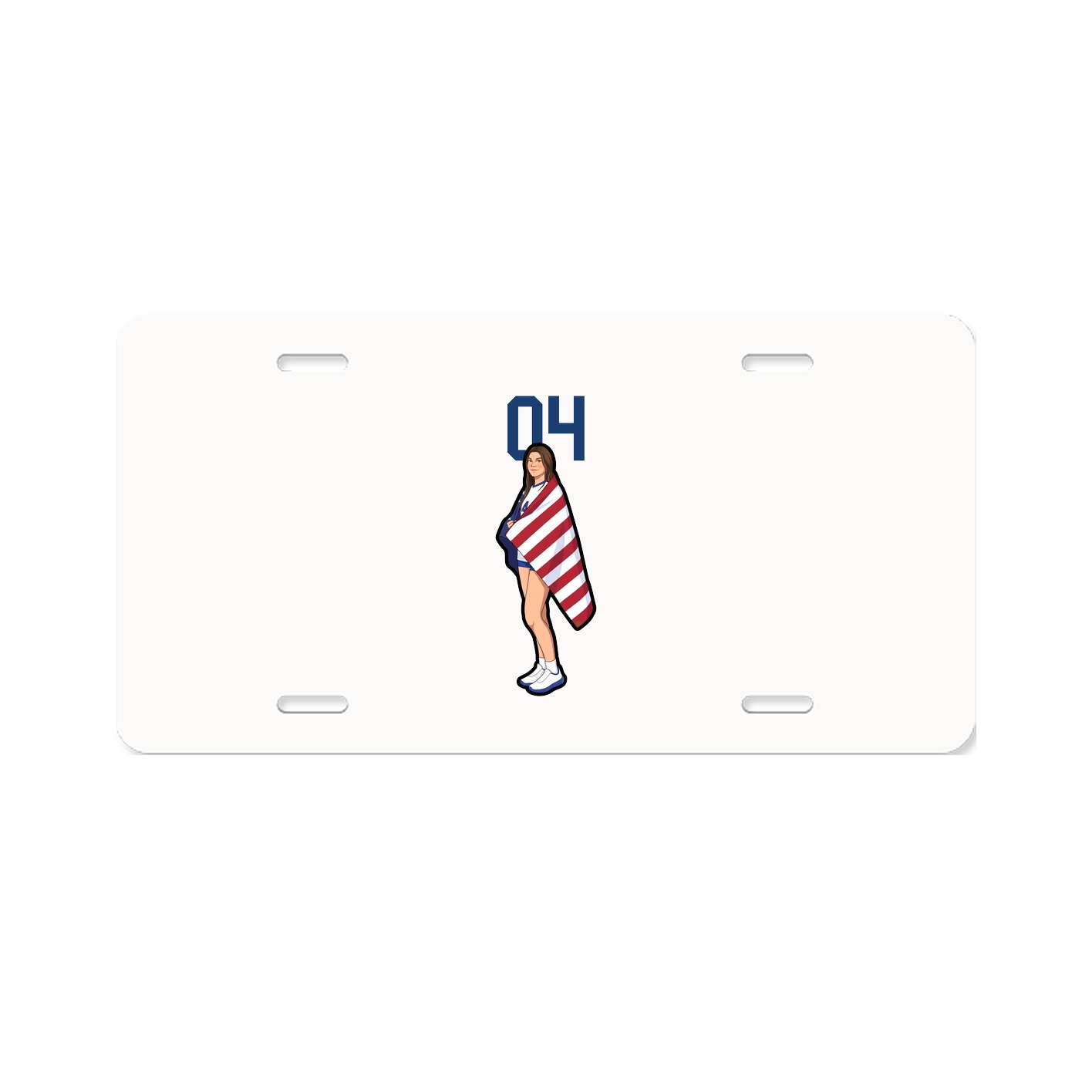 License Plate — Number Top in Classic
