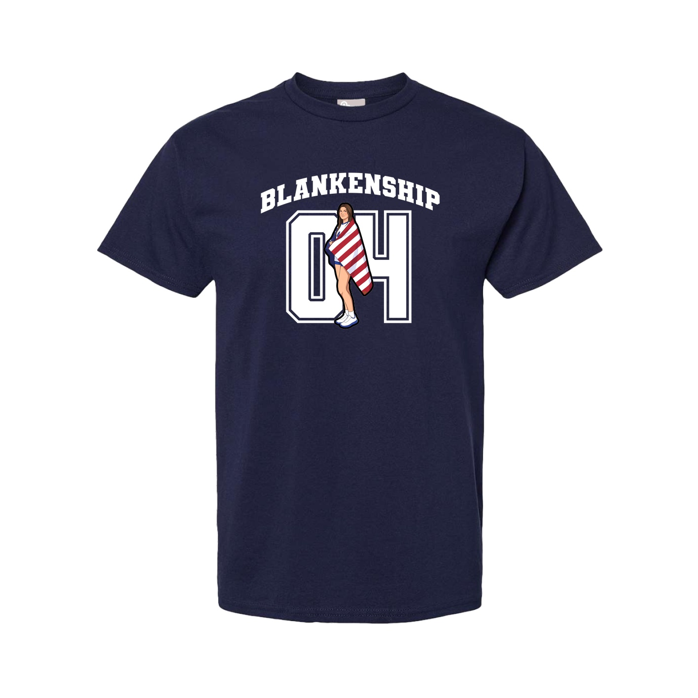 Youth Tee — Number in Navy