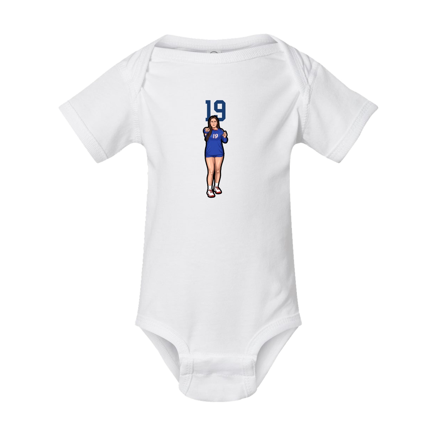 Baby Onesie — Number Top in White