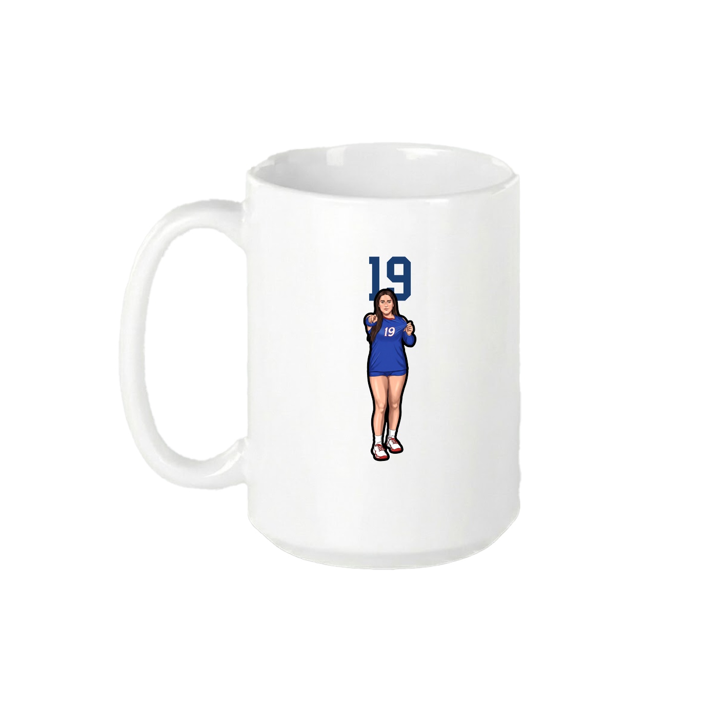 15oz Coffee Mug — Number Top in White