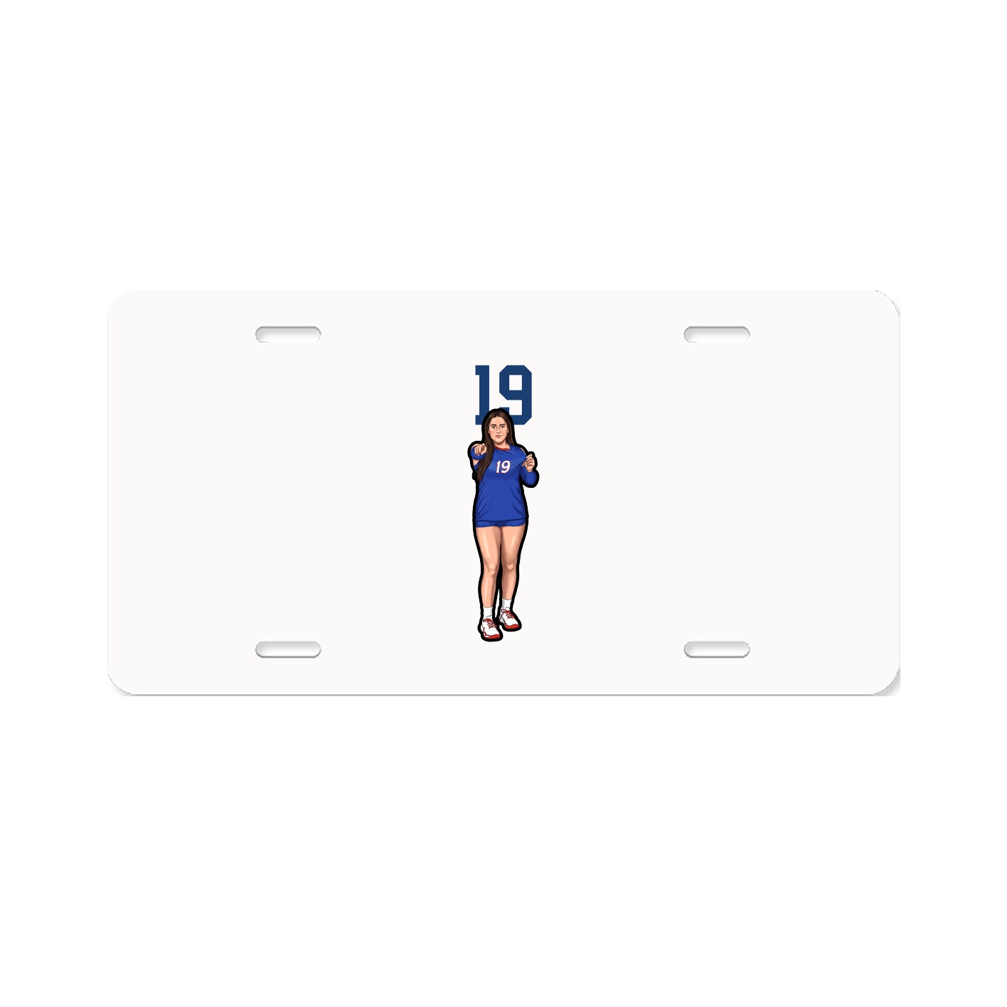 License Plate — Number Top in Classic