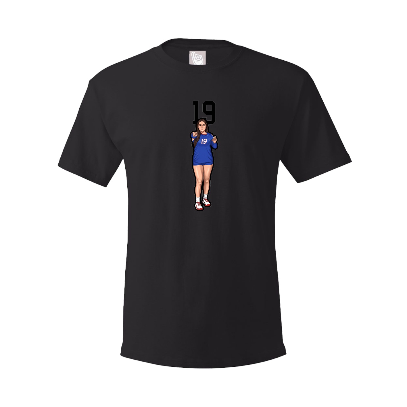 Youth Tee — Number Top in Black