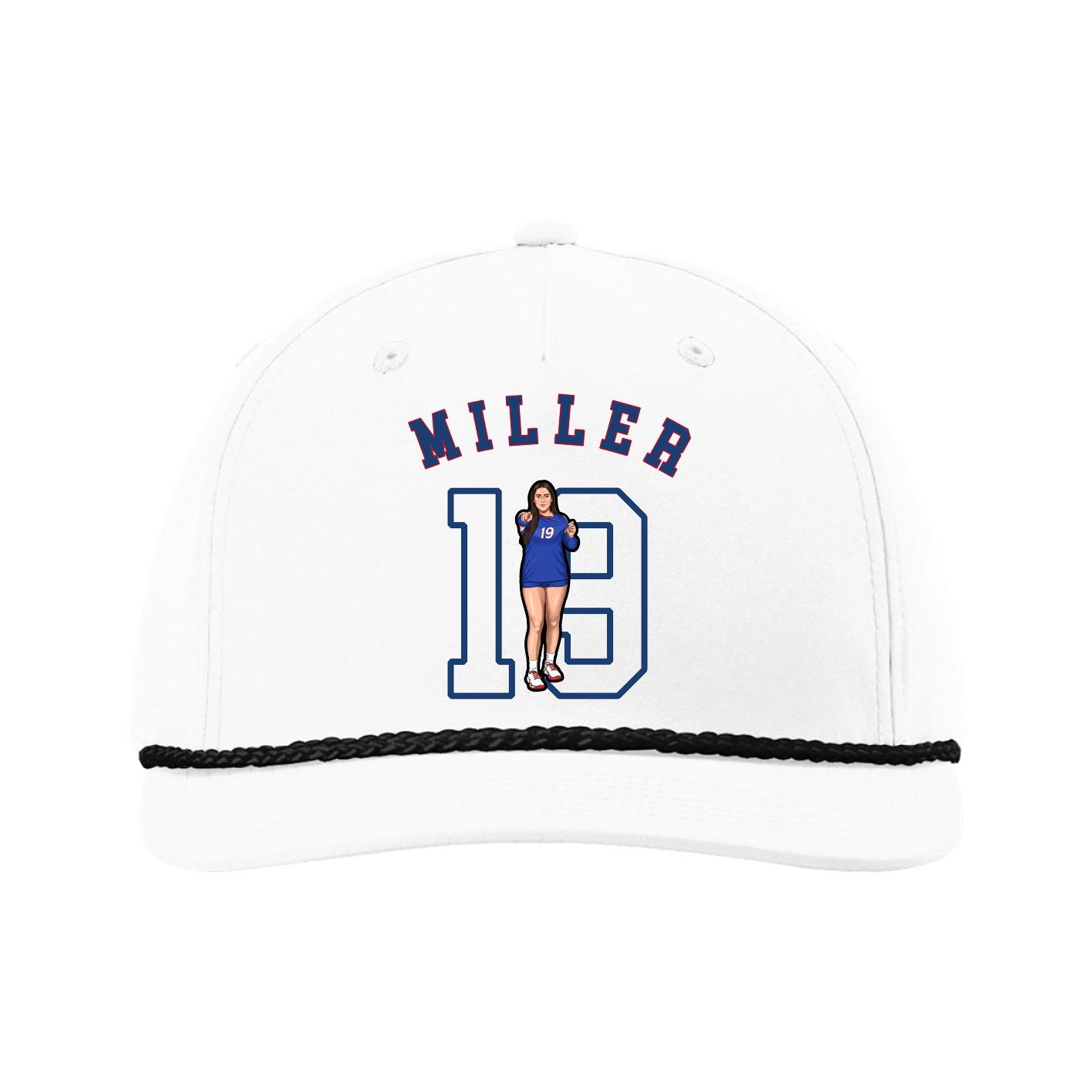 Five-Panel Classic Rope Cap — Shirsey Arch in White
