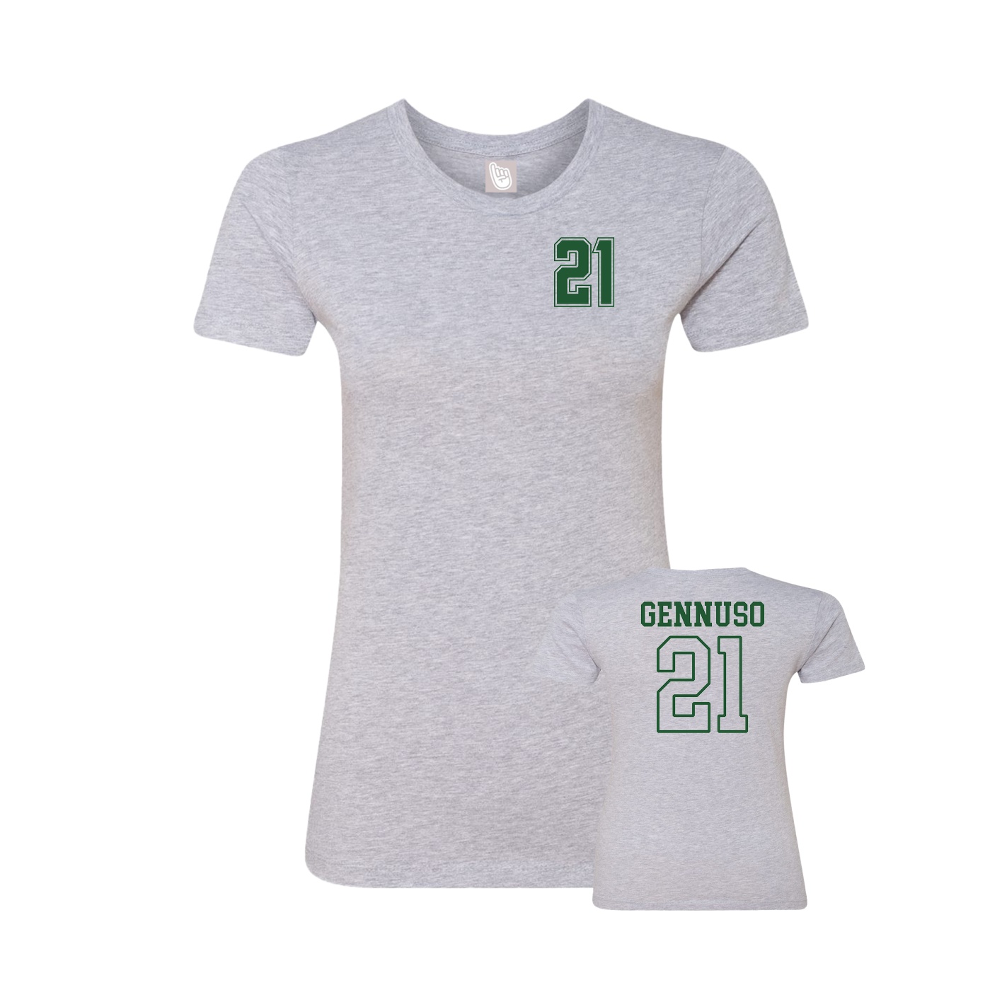 Womens Tee — Chest Back in Grey