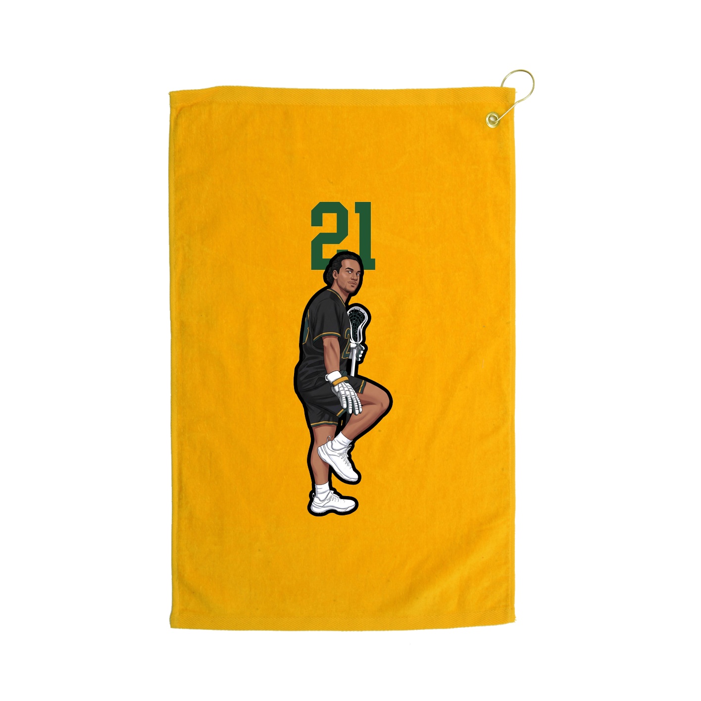 Golf Towel — Number Top in Gold