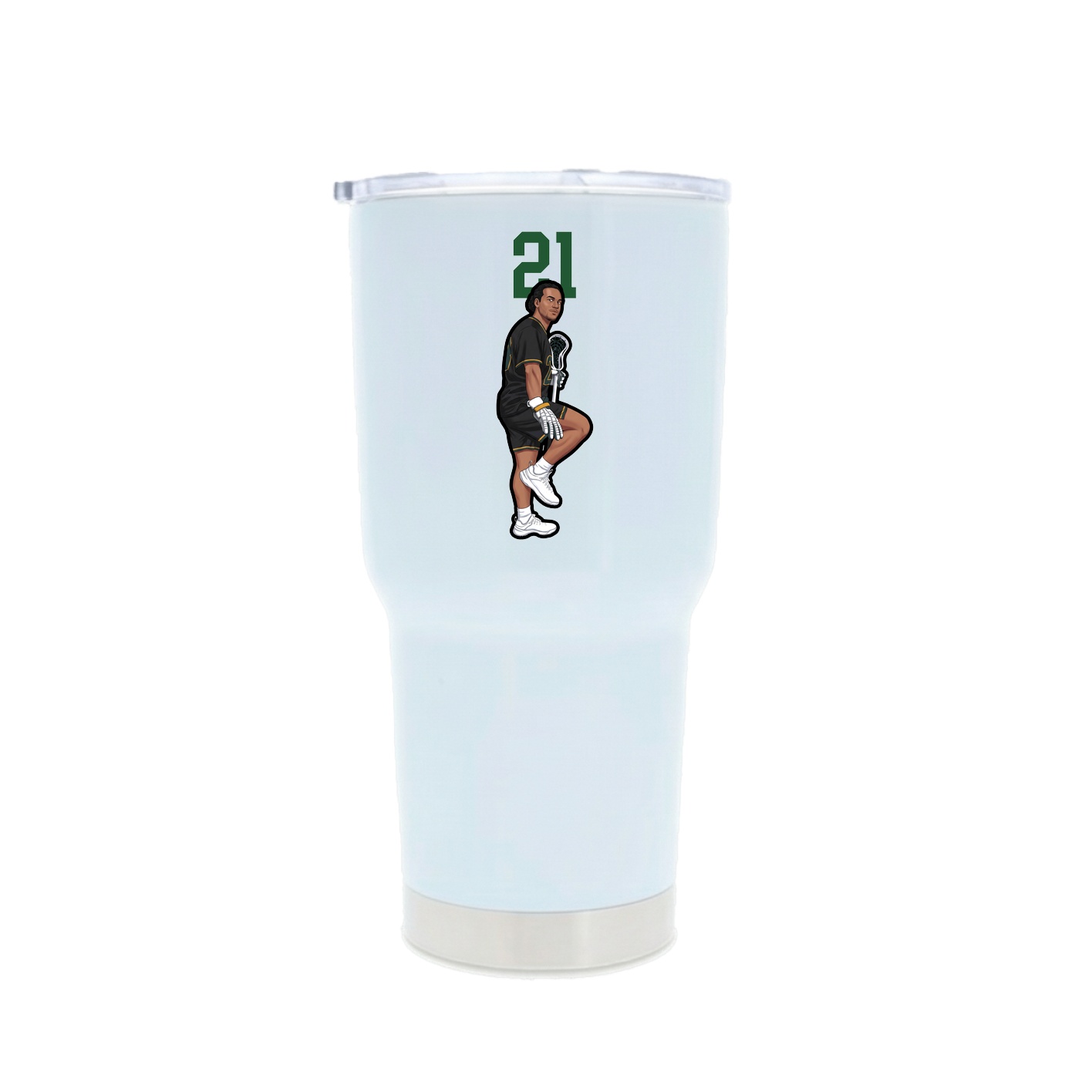 30oz Stainless Steel Tumbler — Number Top in White