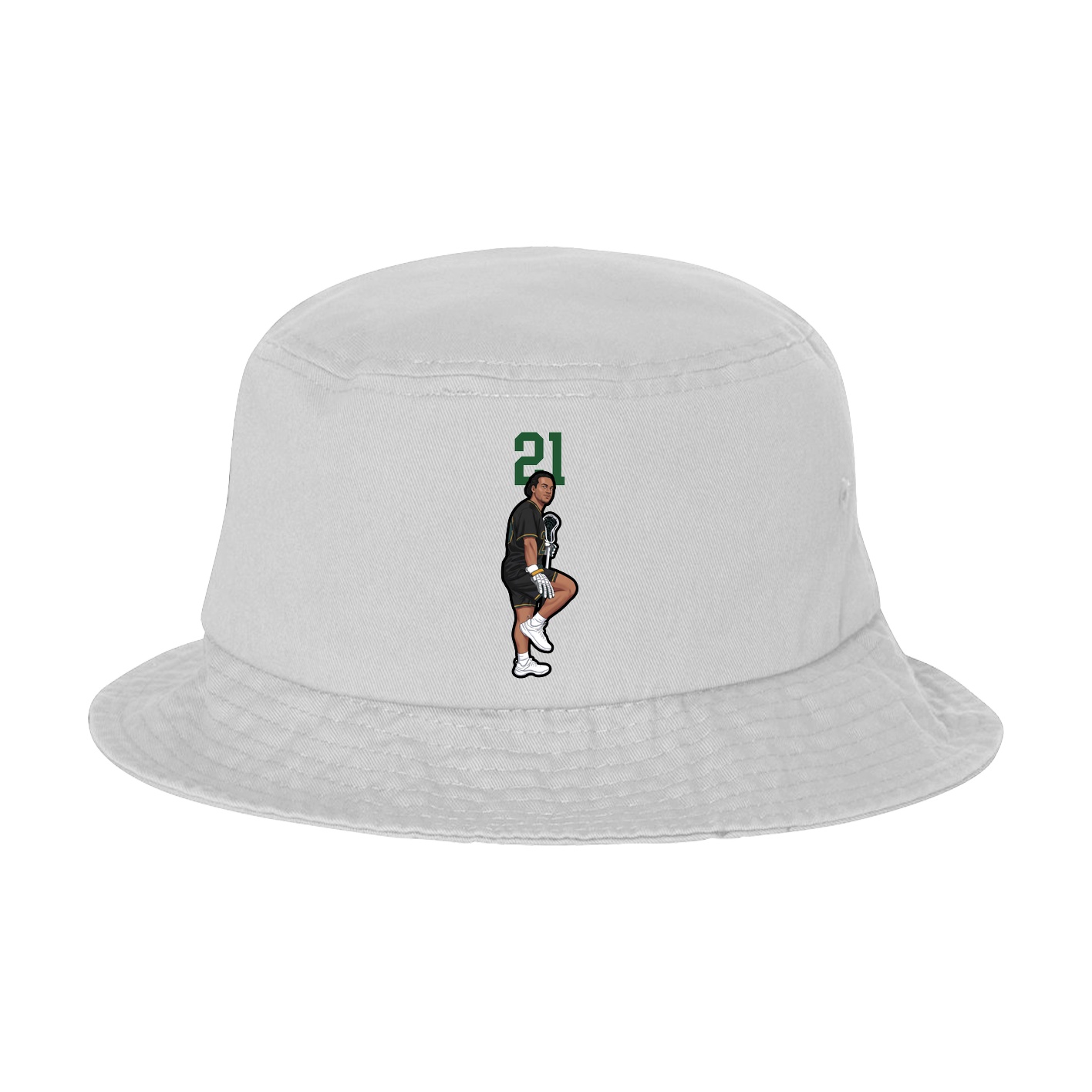 Bucket Cap — Number Top in White