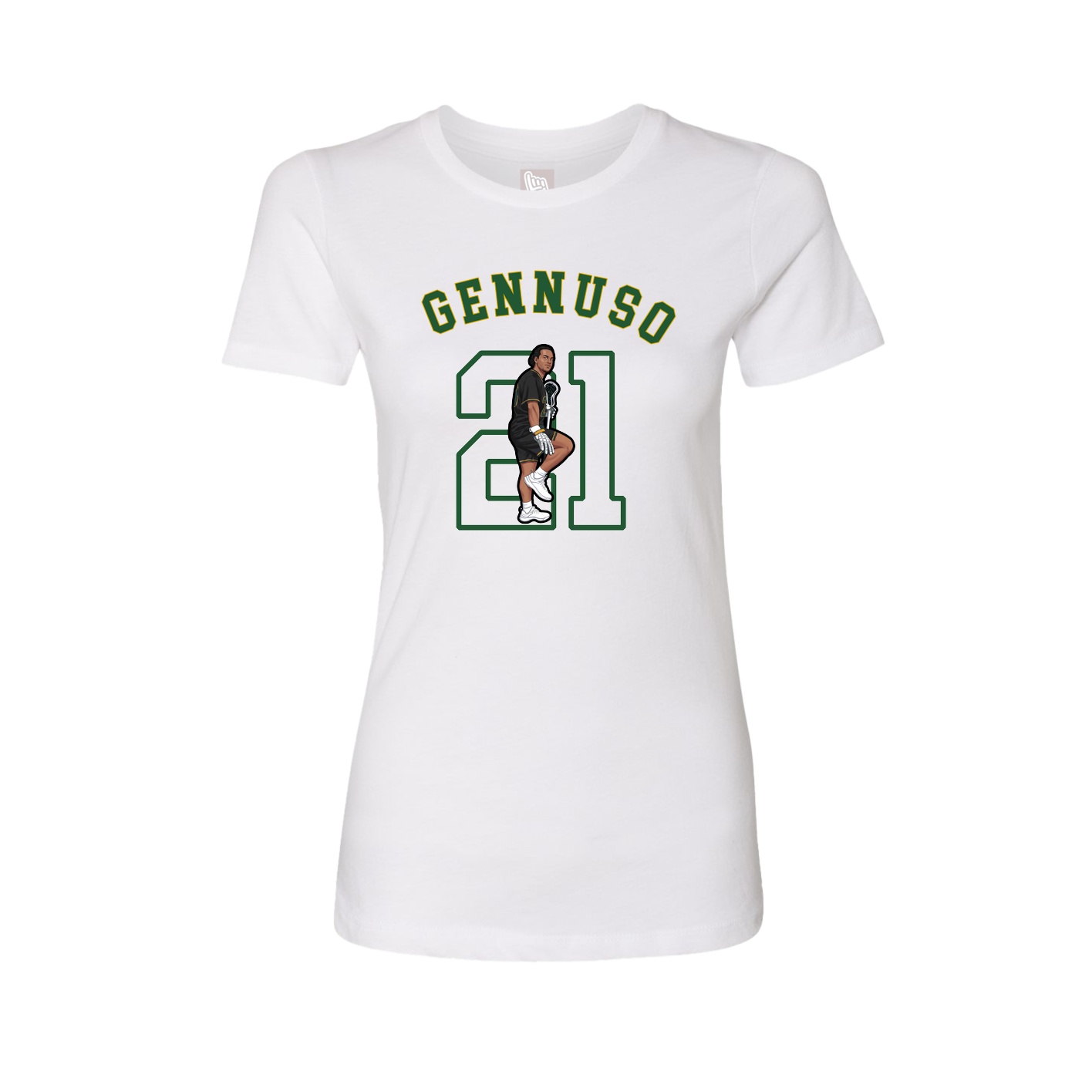 Fitted Women's Tee — Shirsey Arch in White