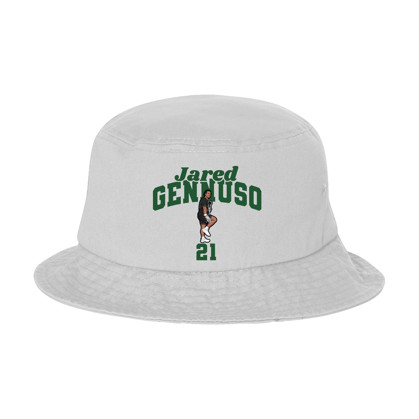 Bucket Cap — Signature Arch in White