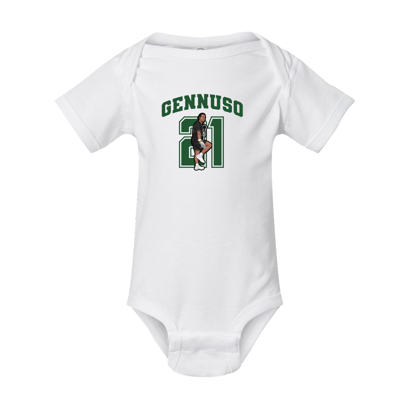 Baby Onesie — Number in White