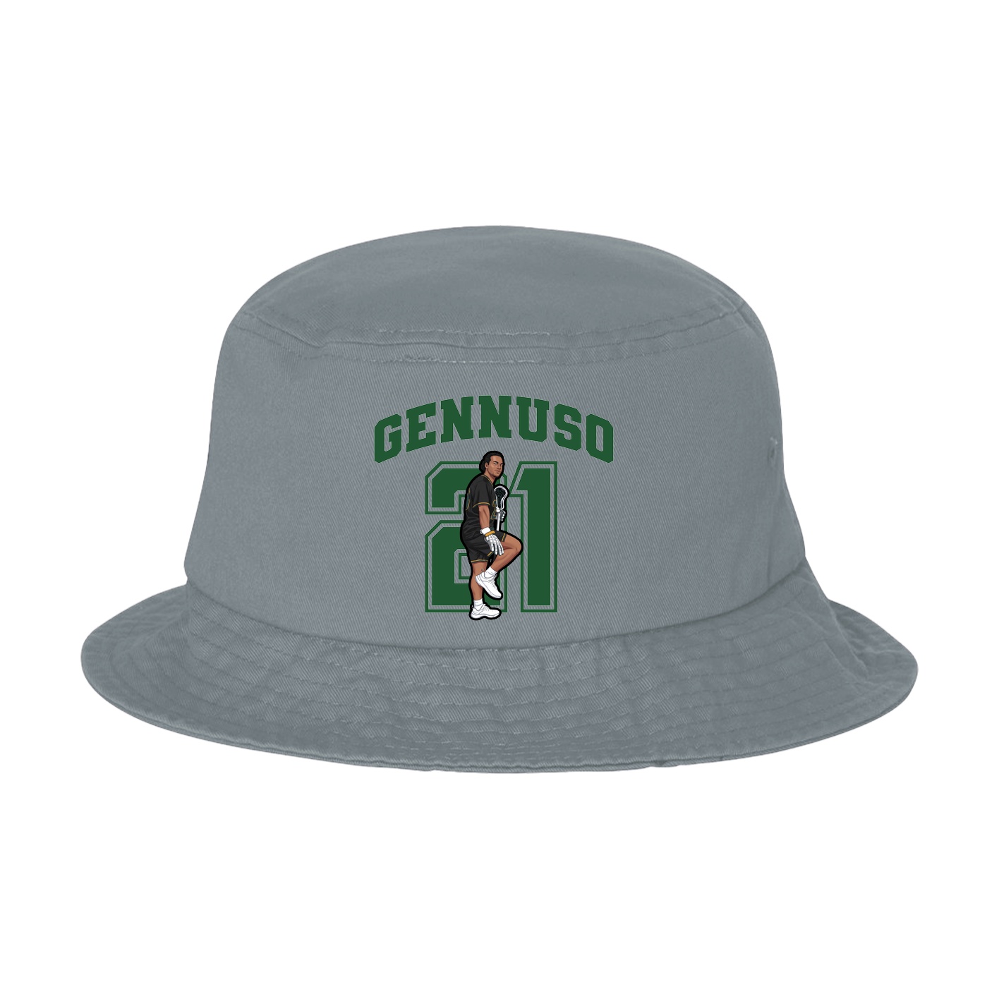 Bucket Cap — Number in Grey