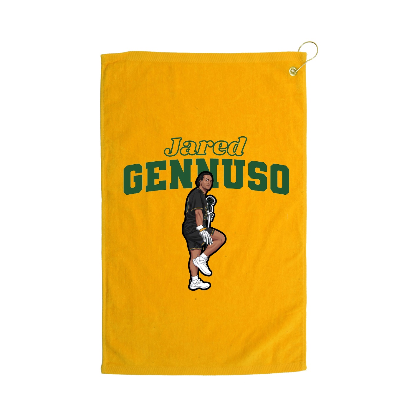 Golf Towel — Name Arch in Gold