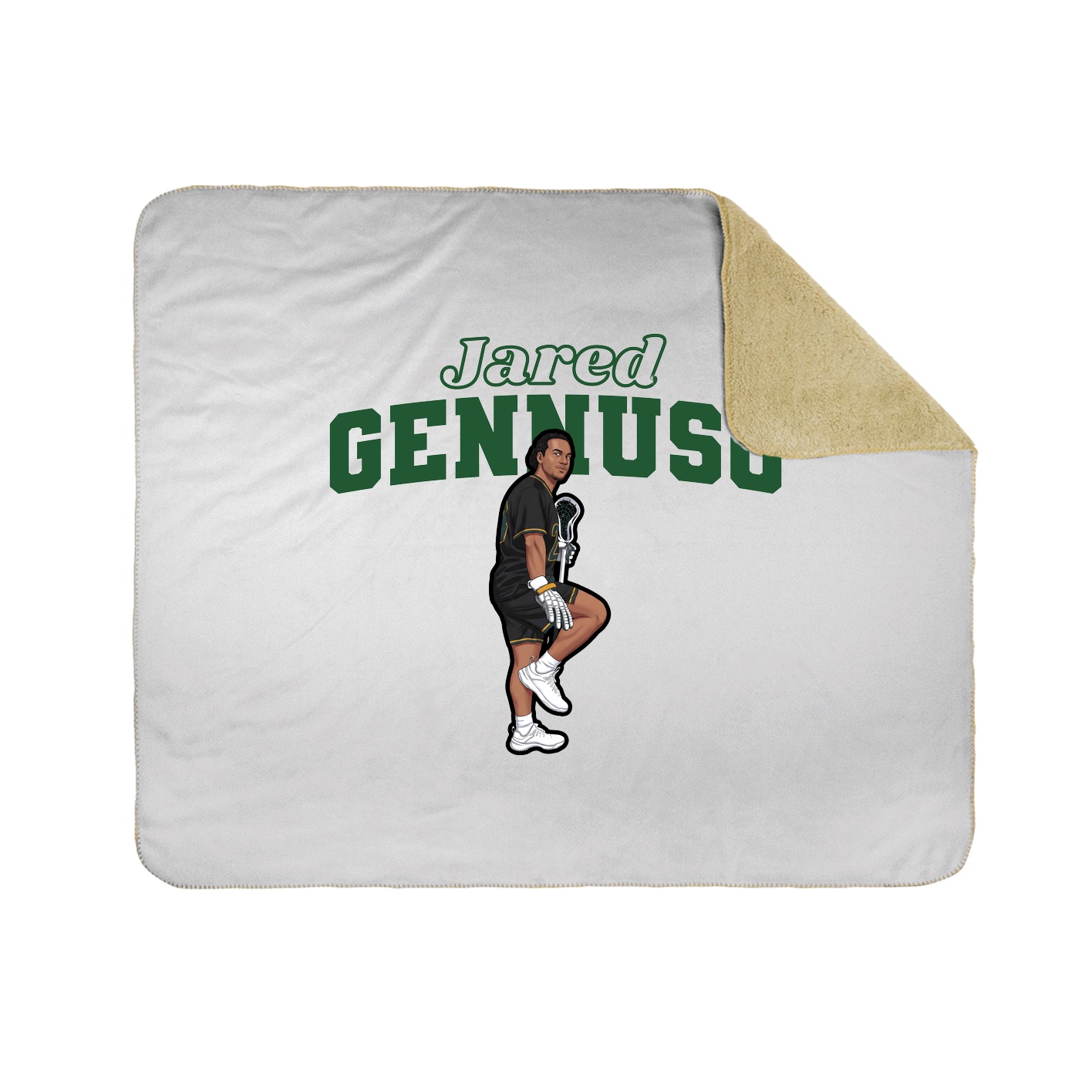 Throw Blanket — Name Arch in White