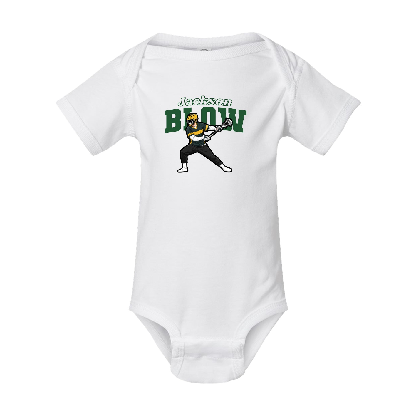 Baby Onesie — Name Arch in White