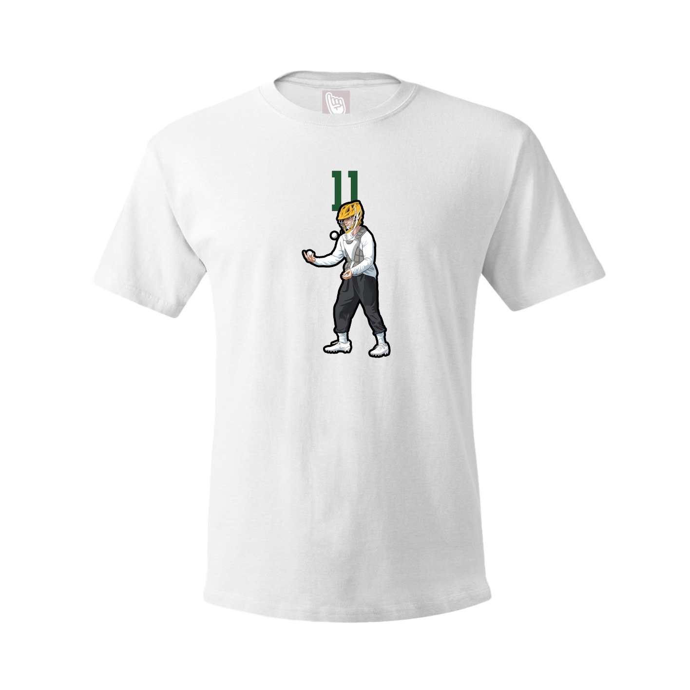 Youth Tee — Number Top in White