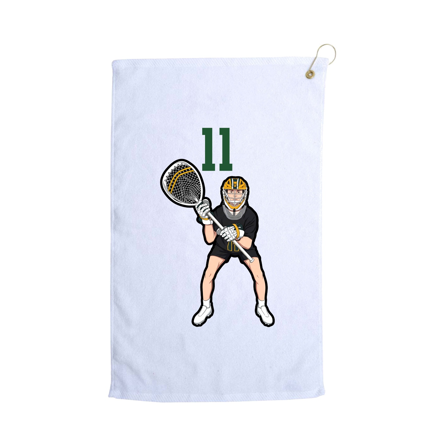 Golf Towel — Number Top in White
